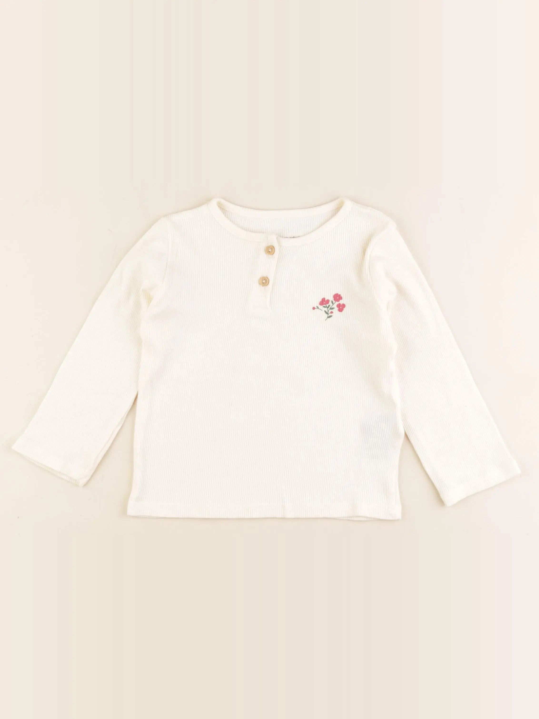 Vertbaudet - tee-shirt beige - 3 ans