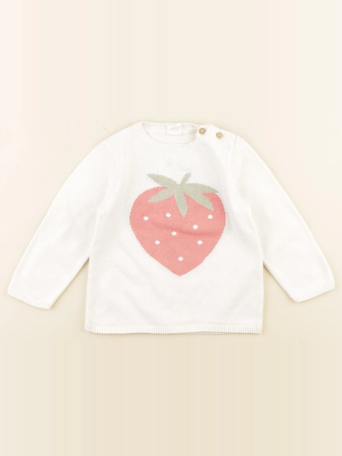 H&M - pull beige - 9/12 mois