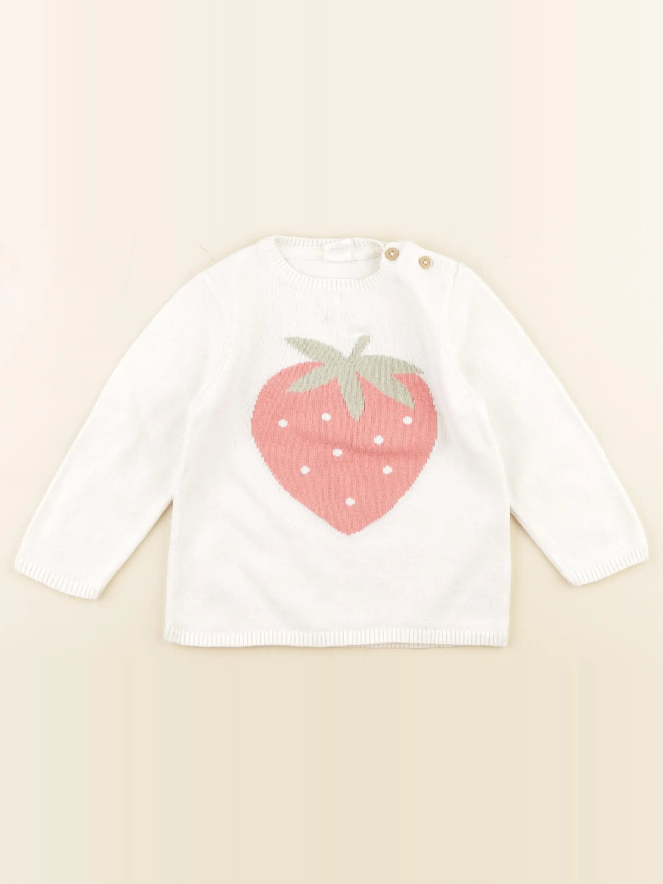 H&M - pull beige - 9/12 mois