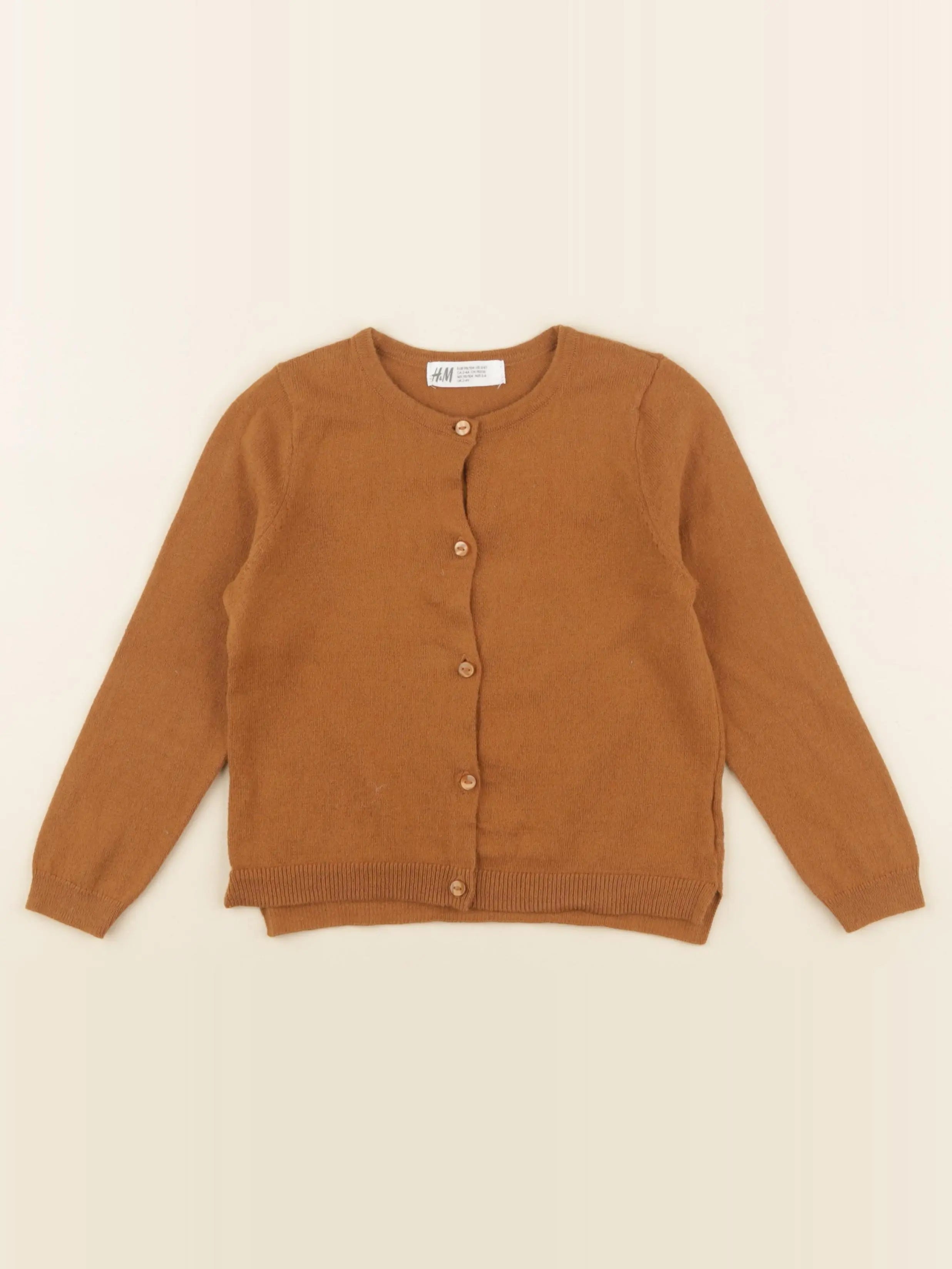 H&M - gilet marron - 3/4 ans