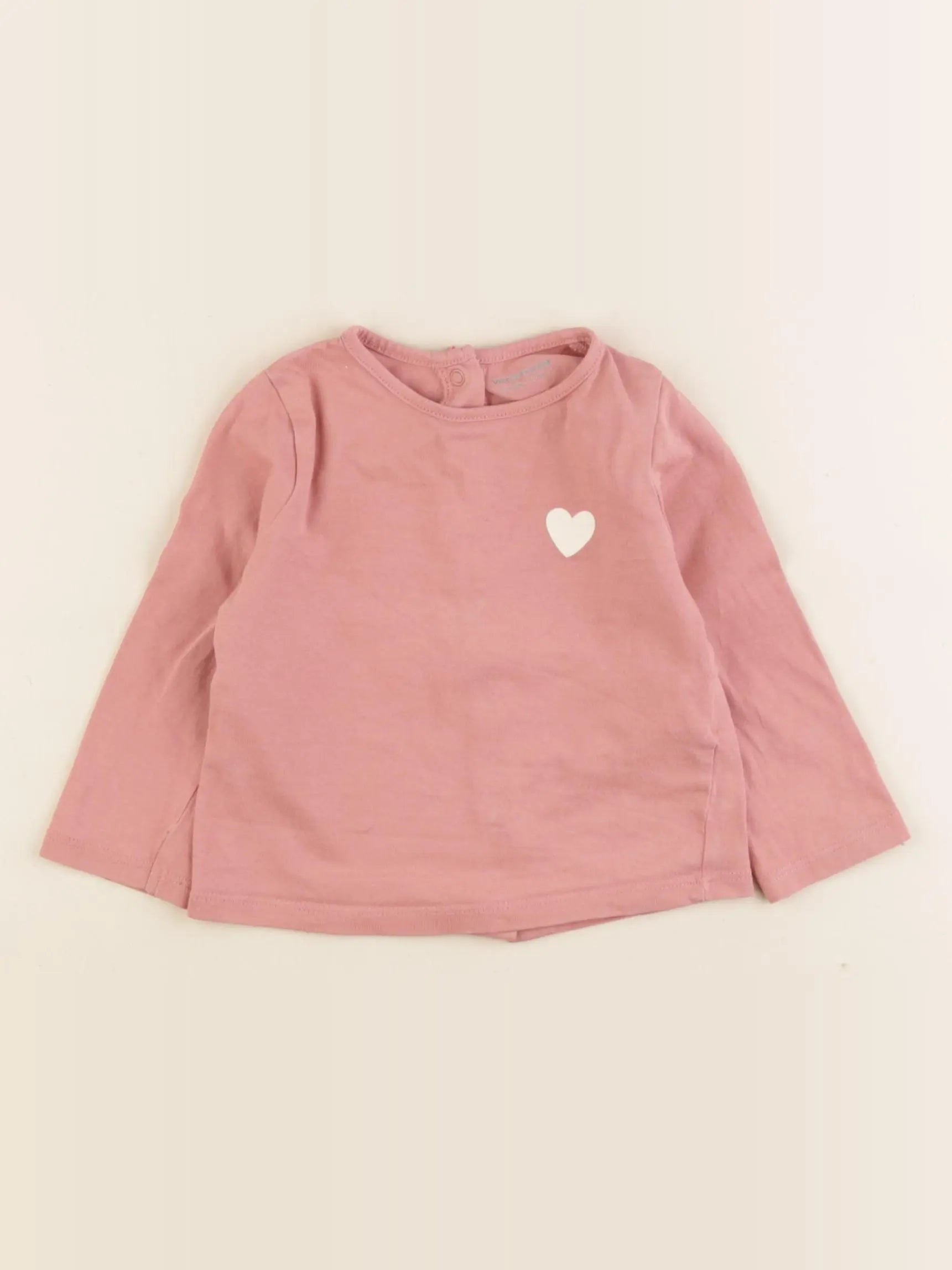 Vertbaudet - tee-shirt rose - 9 mois
