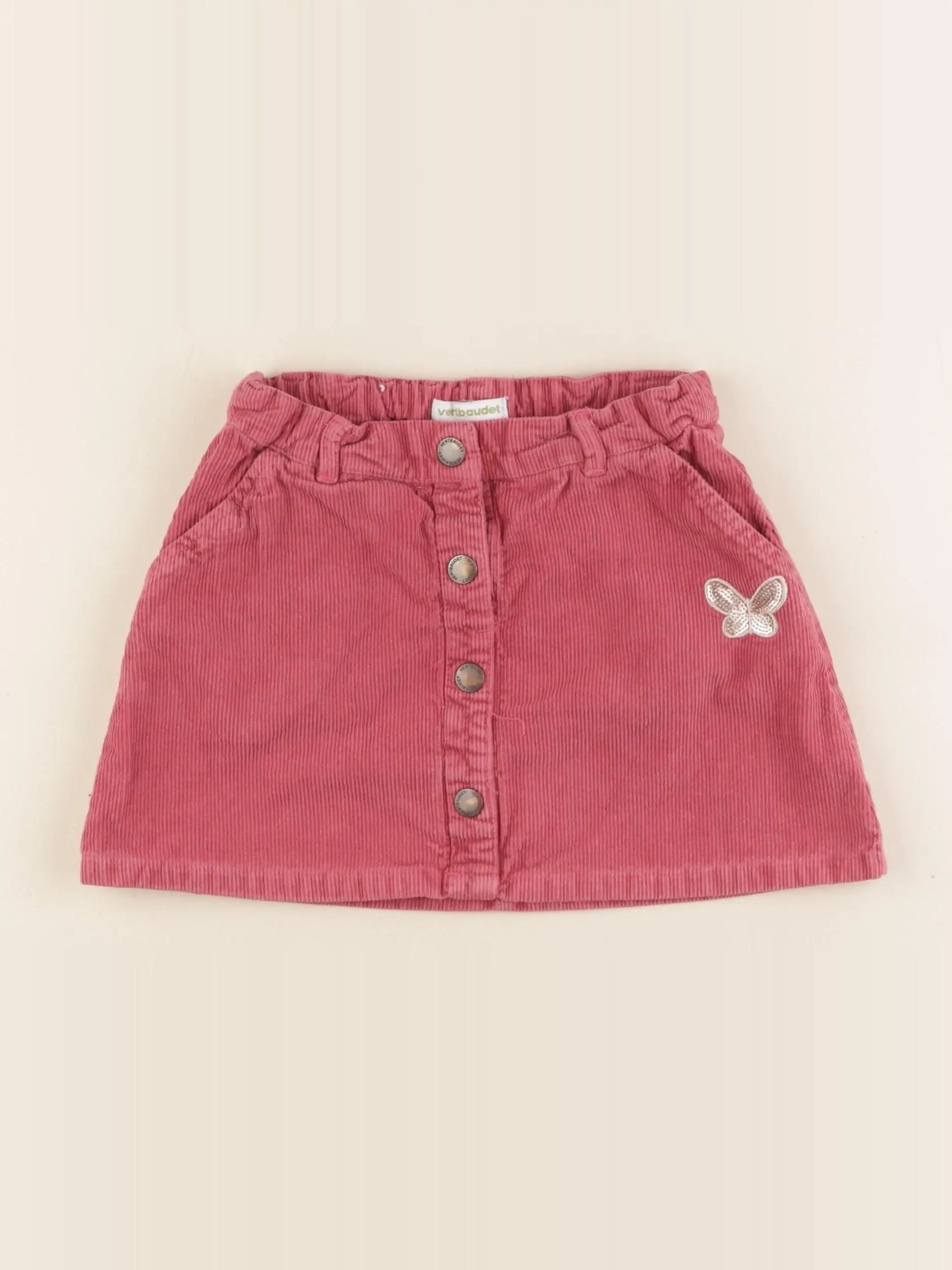Vertbaudet - jupe rouge - 6 ans