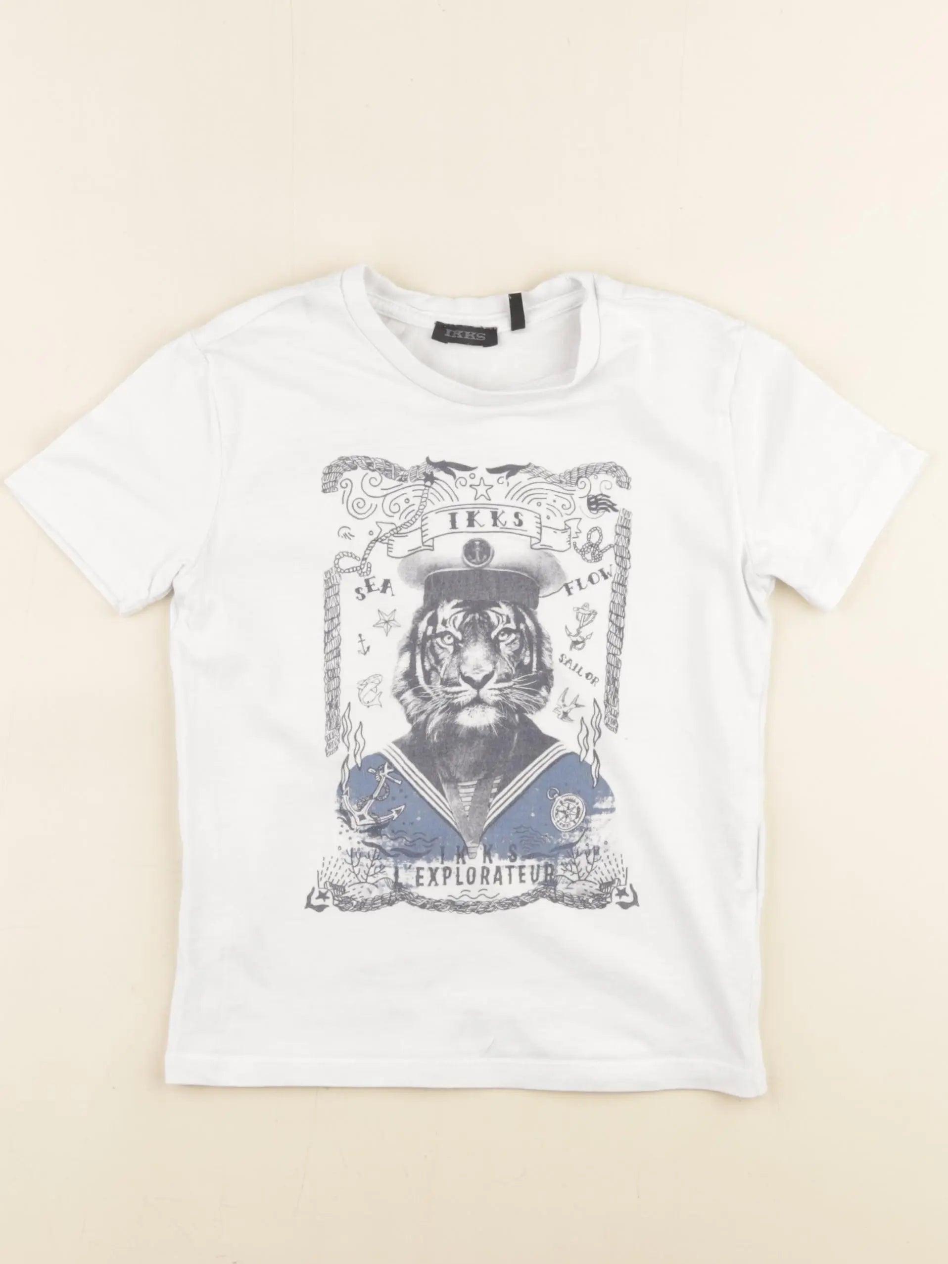 IKKS - tee-shirt blanc - 4 ans