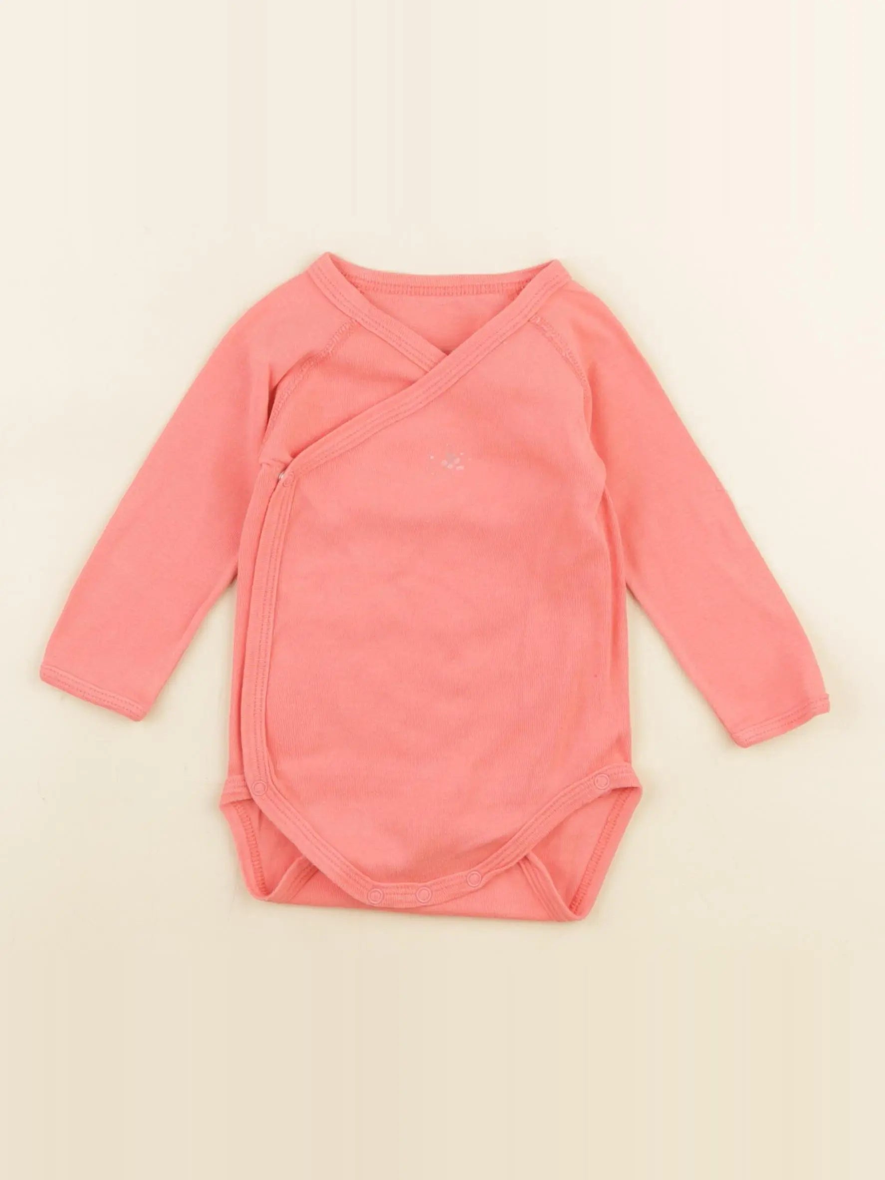 Petit Bateau - body orange - 9 mois