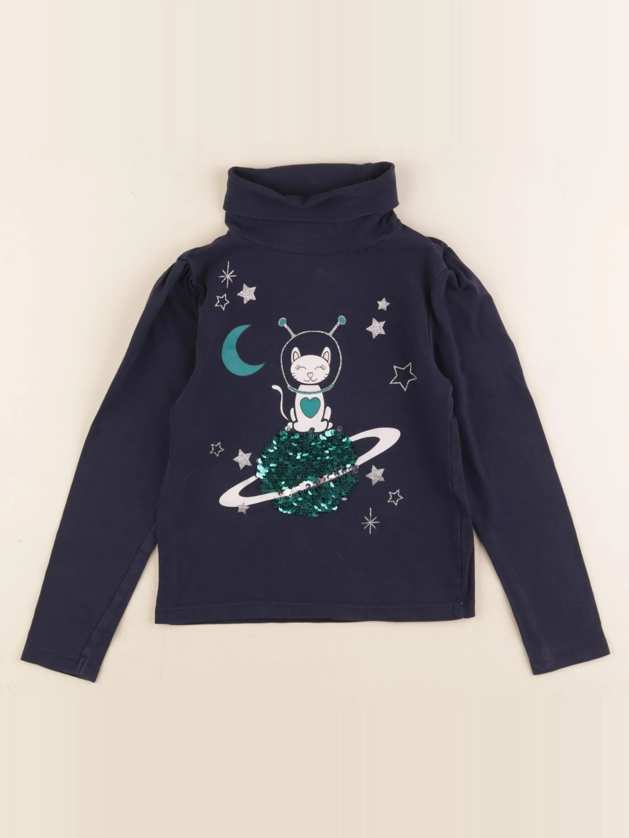 Vertbaudet - sous-pull bleu - 6 ans