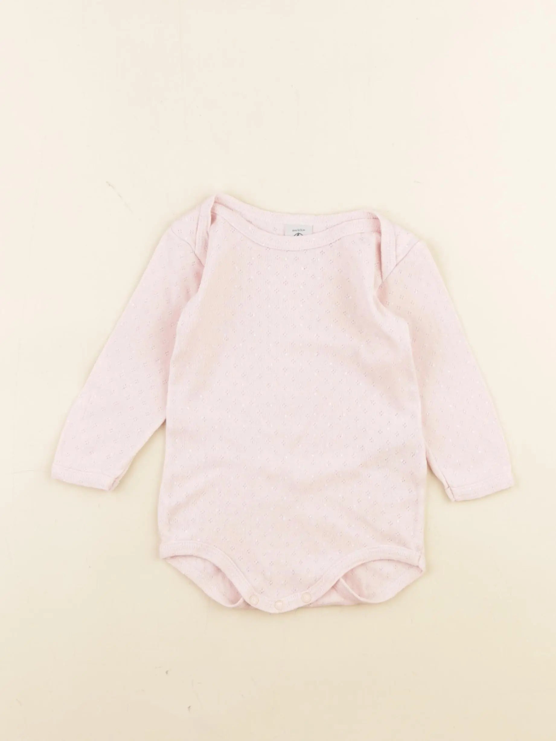 Petit Bateau - body rose - 6 mois