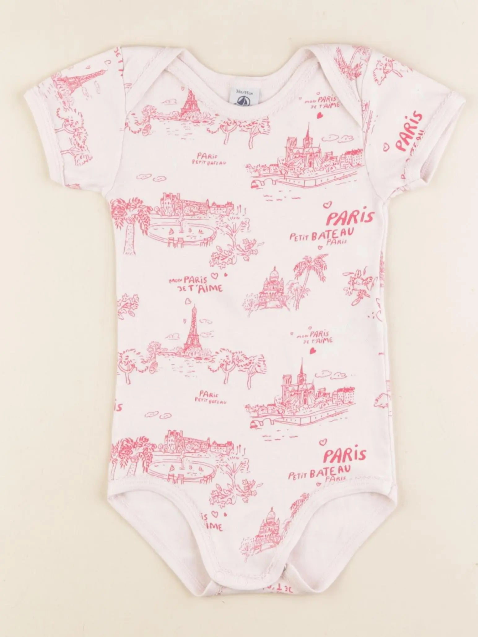 Petit Bateau - body rose - 36 mois