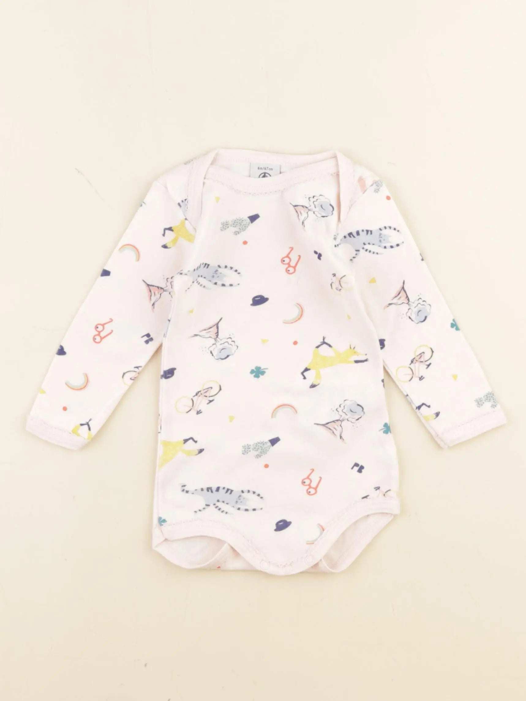 Petit Bateau - body multicolore - 6 mois