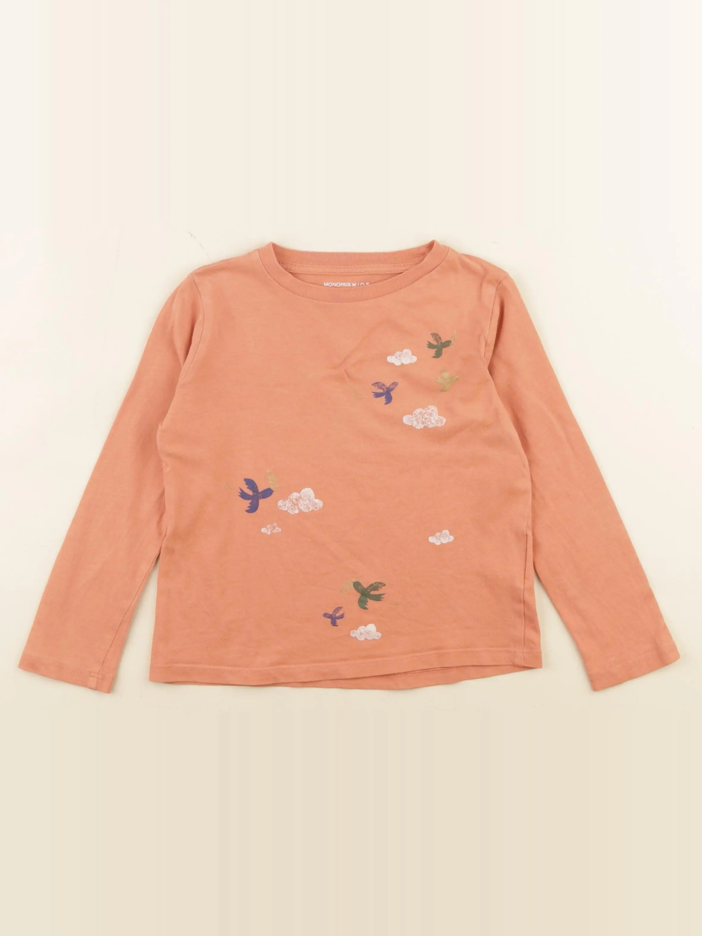 Monoprix - tee-shirt orange - 5 ans
