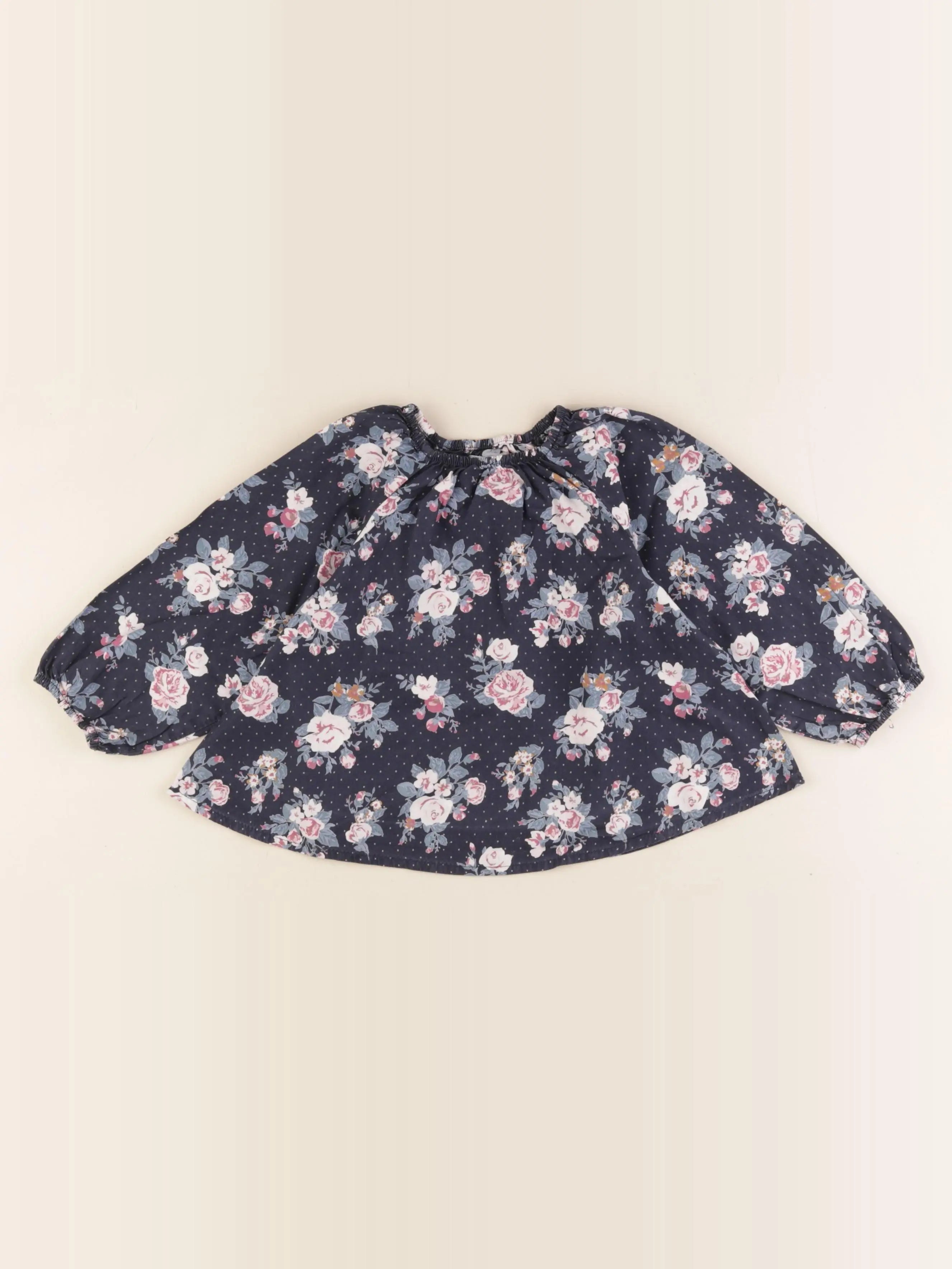 Vertbaudet - blouse bleu - 2 ans