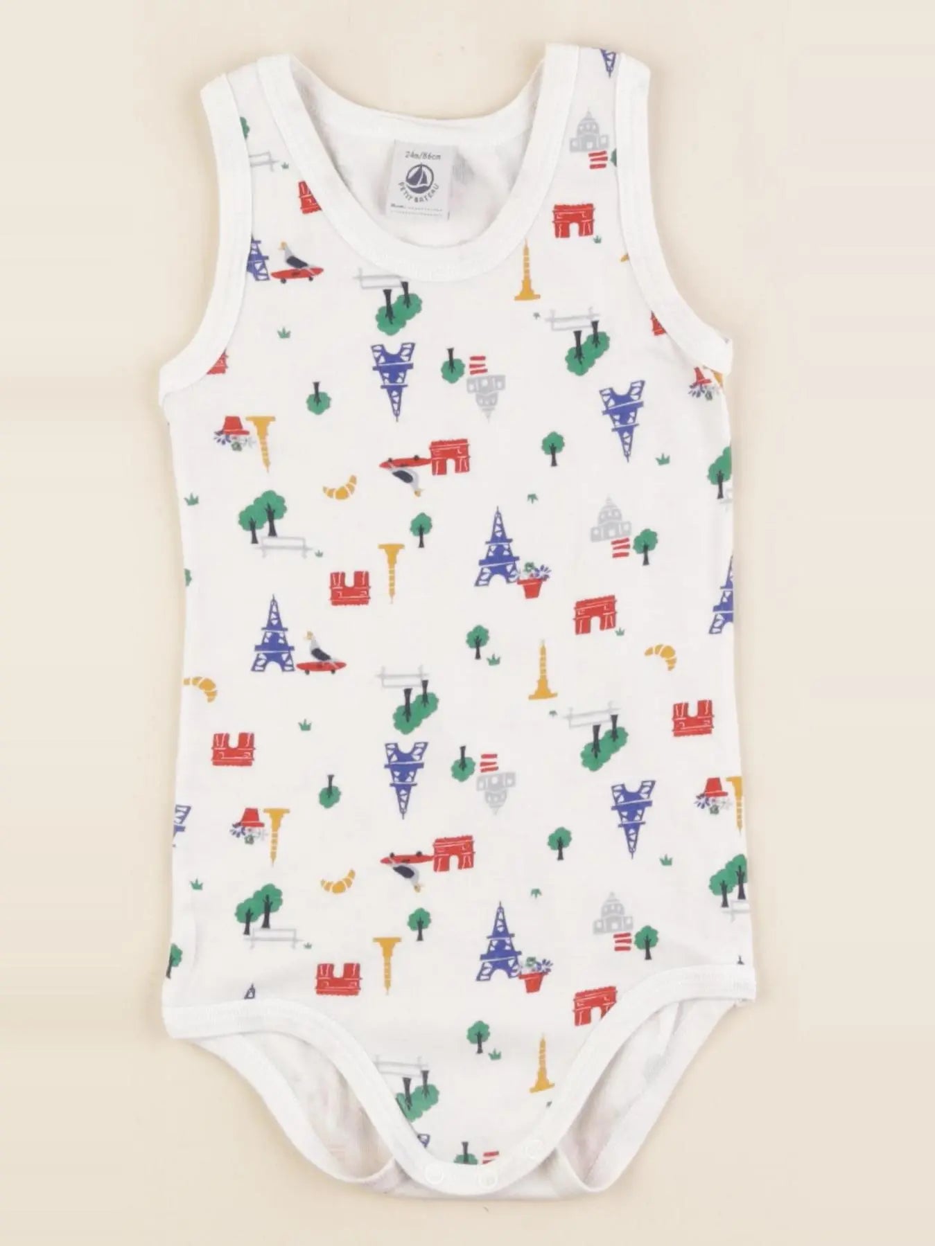 Petit Bateau - body blanc - 24 mois