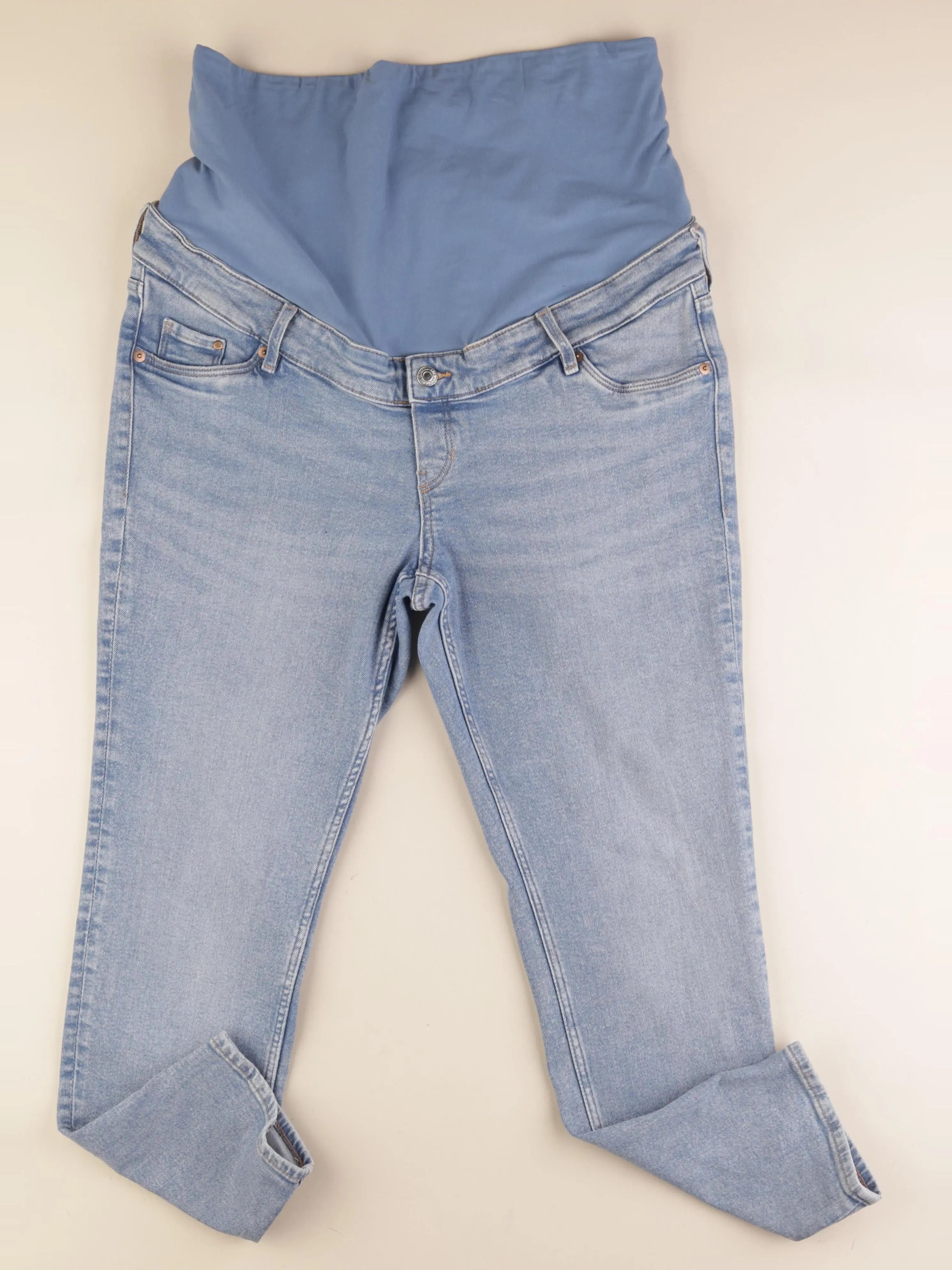 H&M - jean grossesse bleu - l