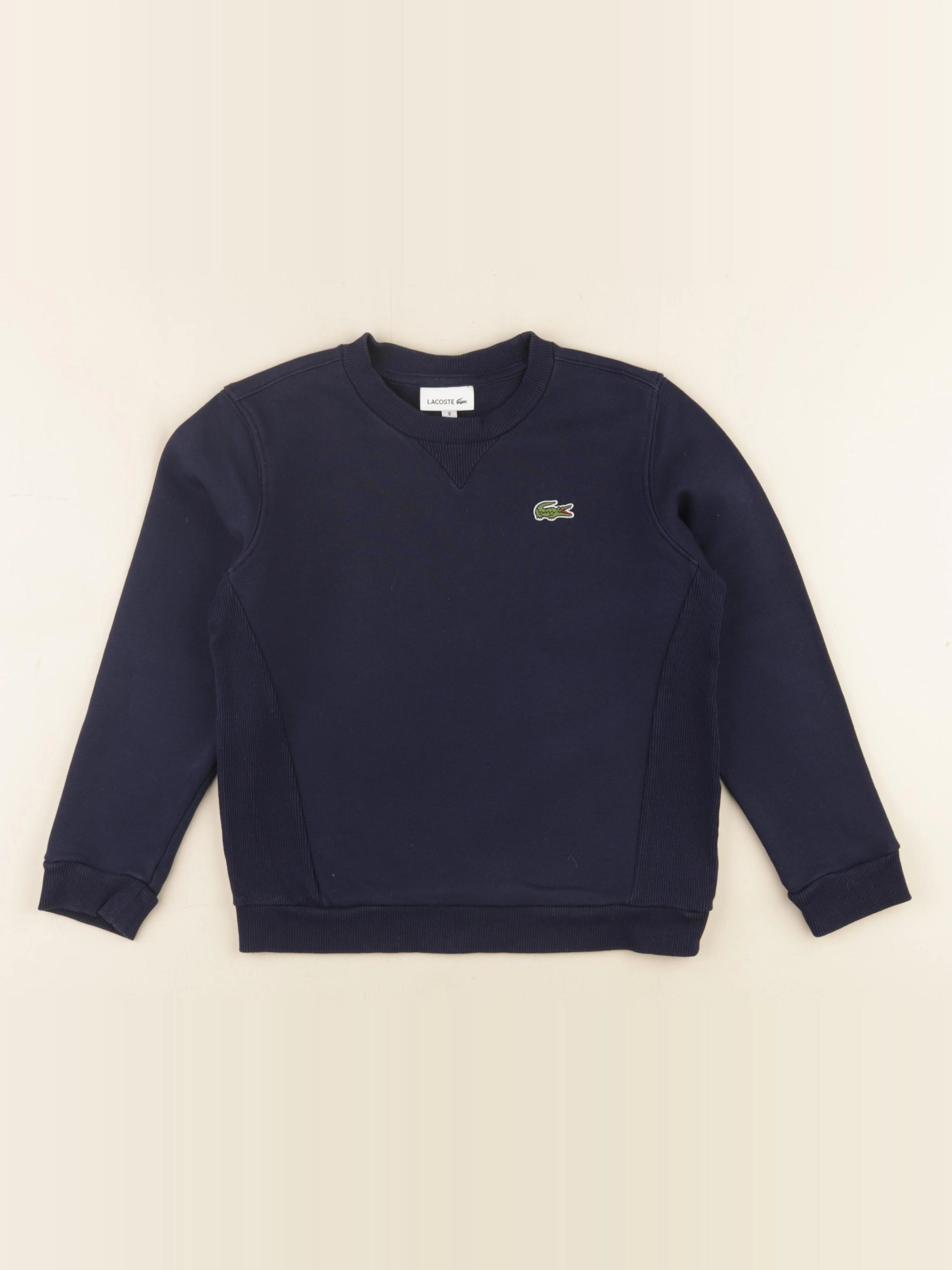 Lacoste - sweat bleu - 8 ans