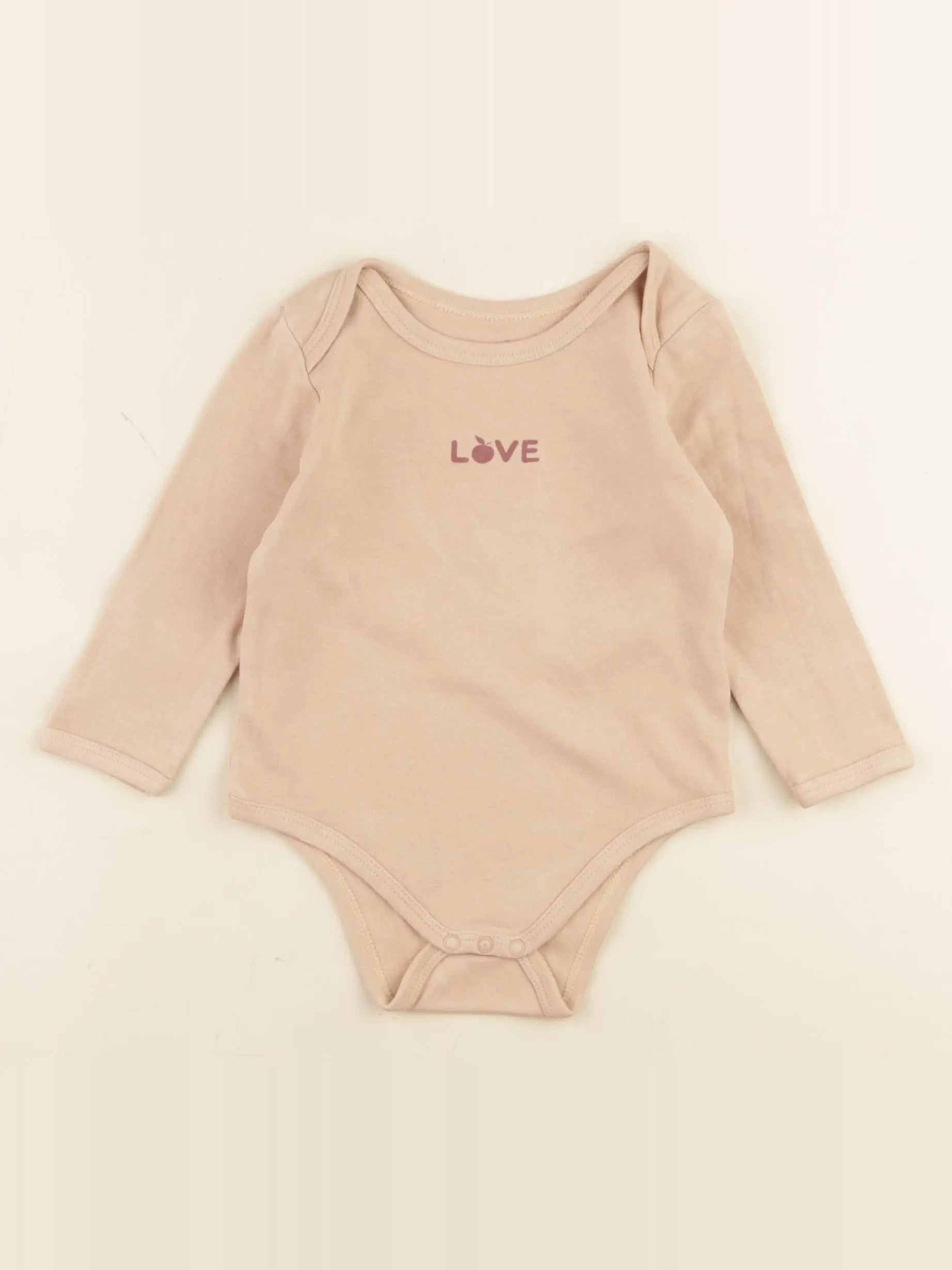 Vertbaudet - body beige - 12 mois