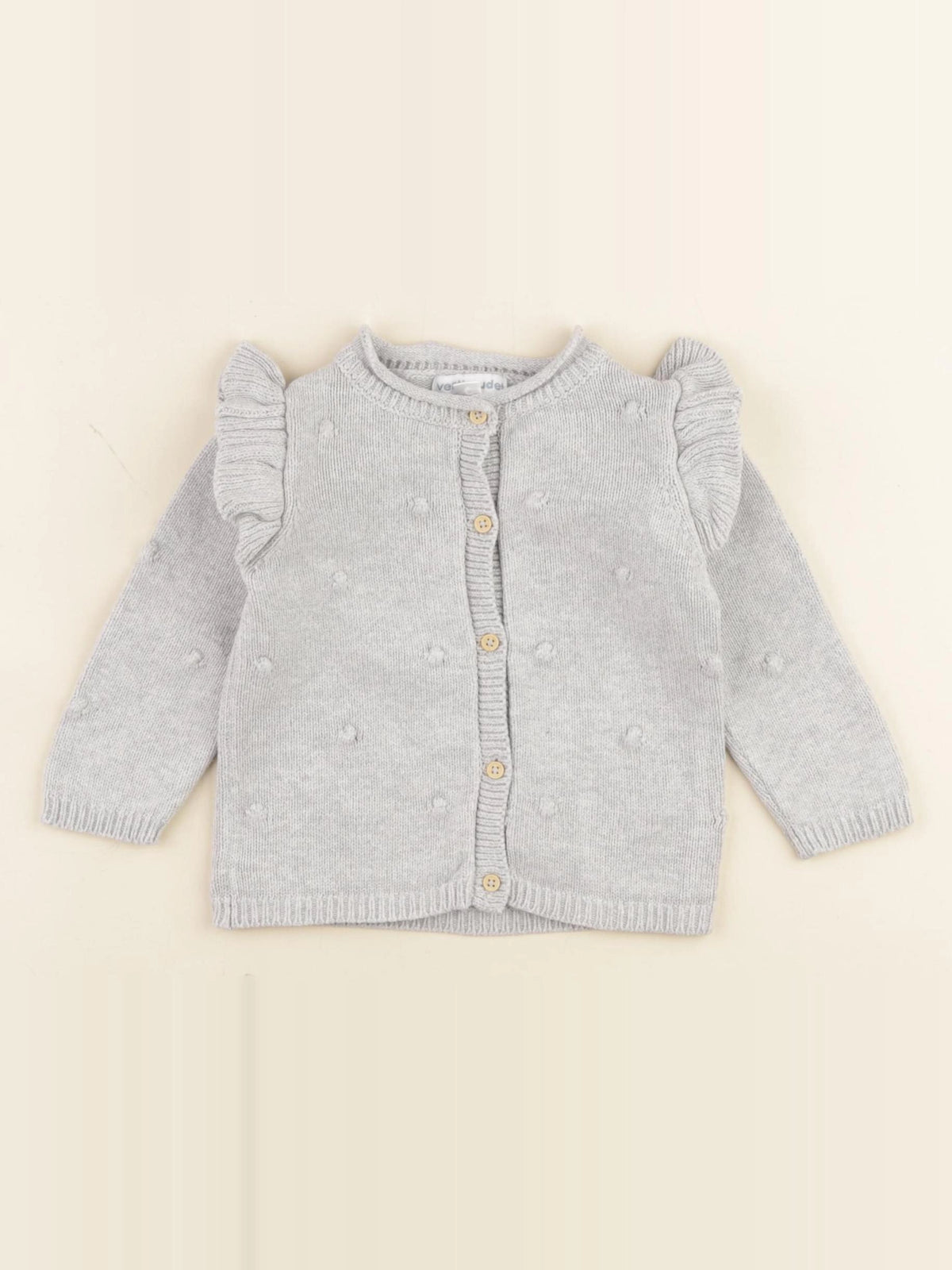 Vertbaudet - gilet gris - 6 mois