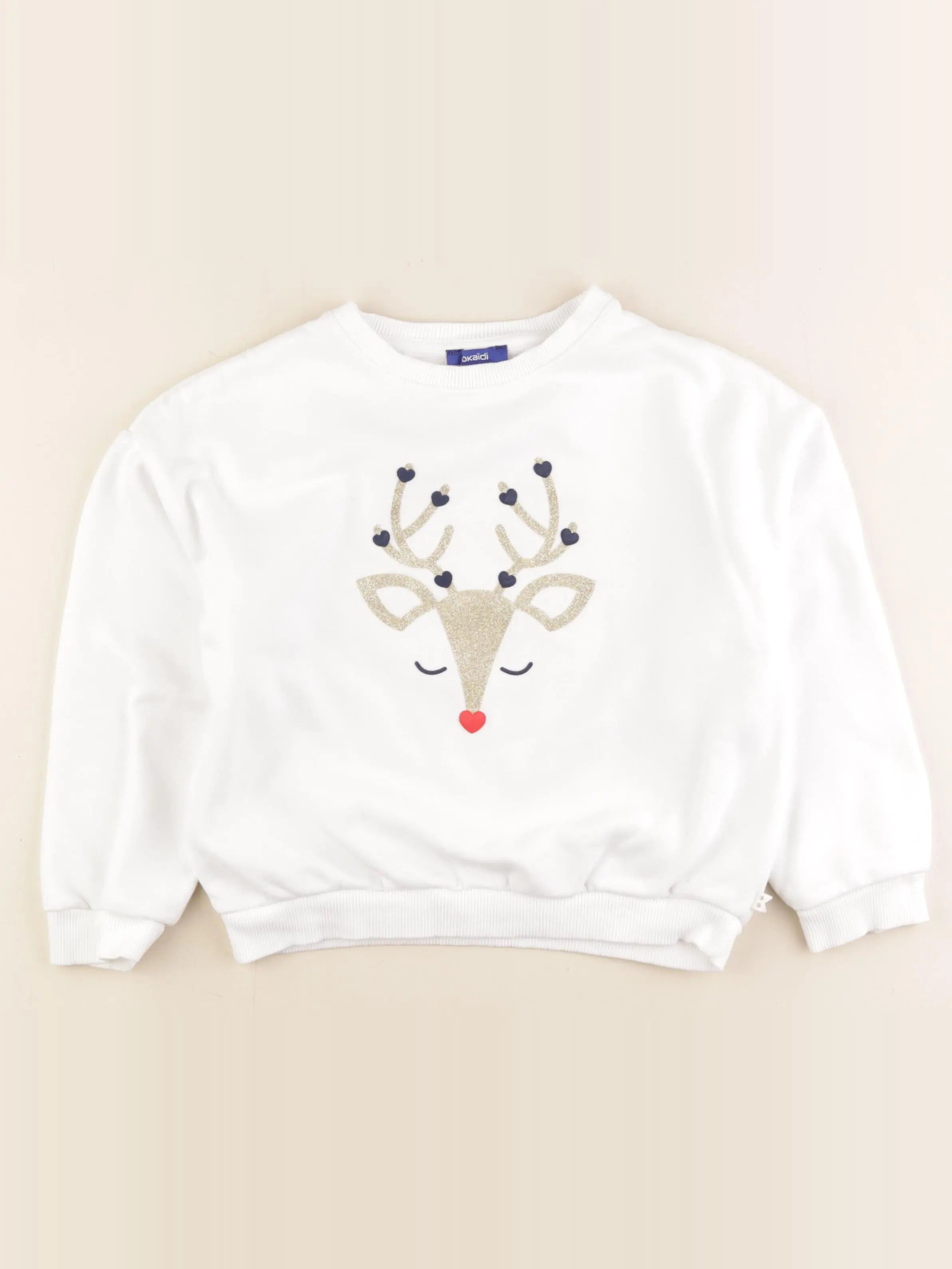 Okaidi - sweat blanc - 8 ans