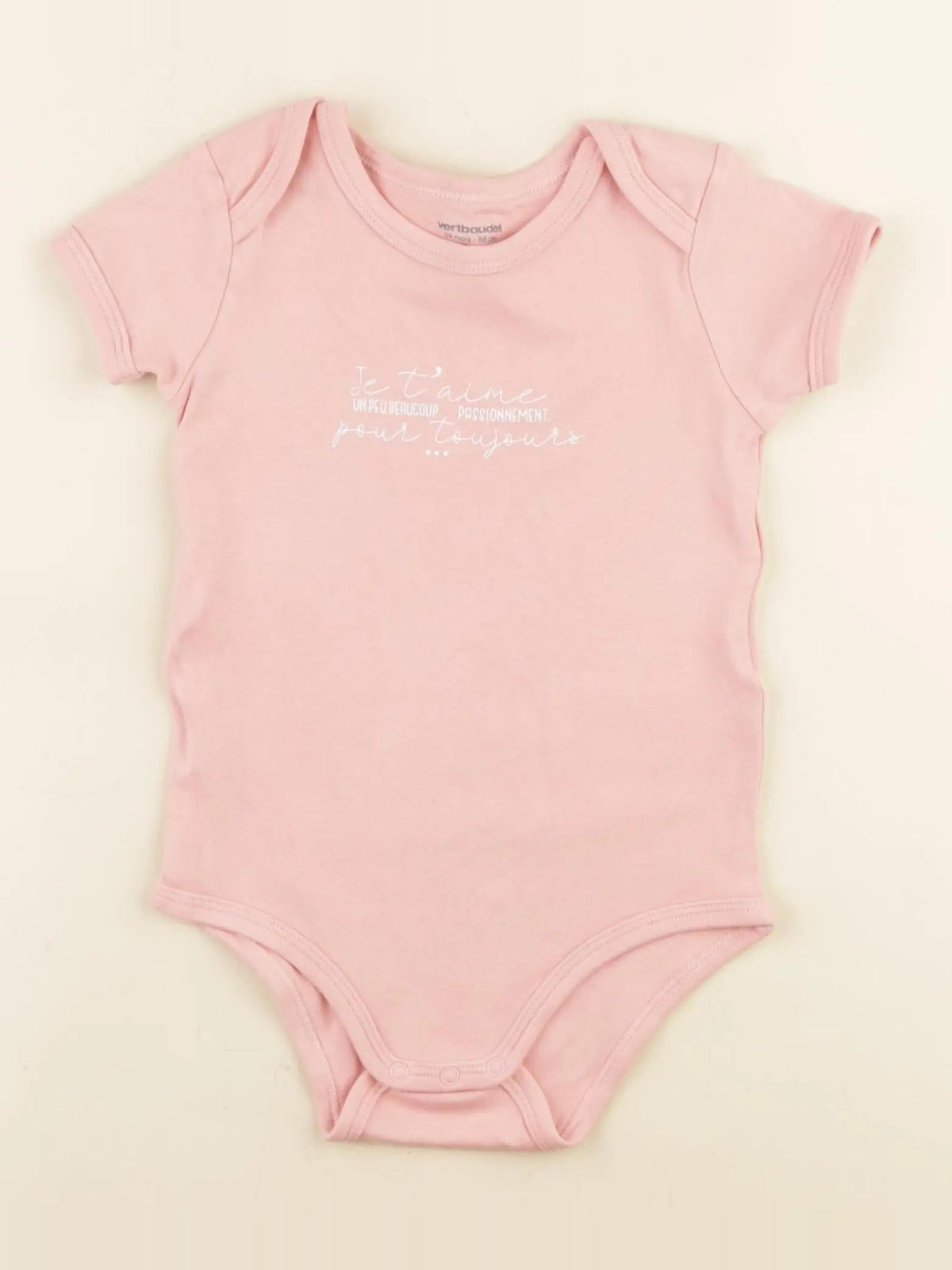 Vertbaudet - body rose - 24 mois