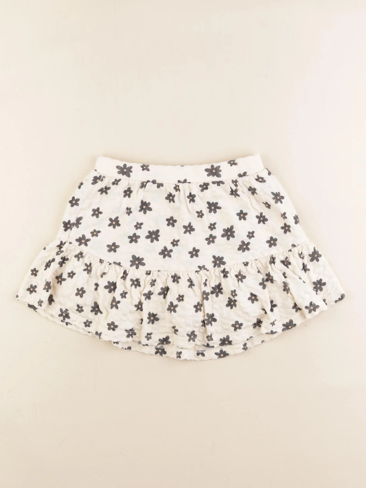 Vertbaudet - jupe beige, noir - 8 ans