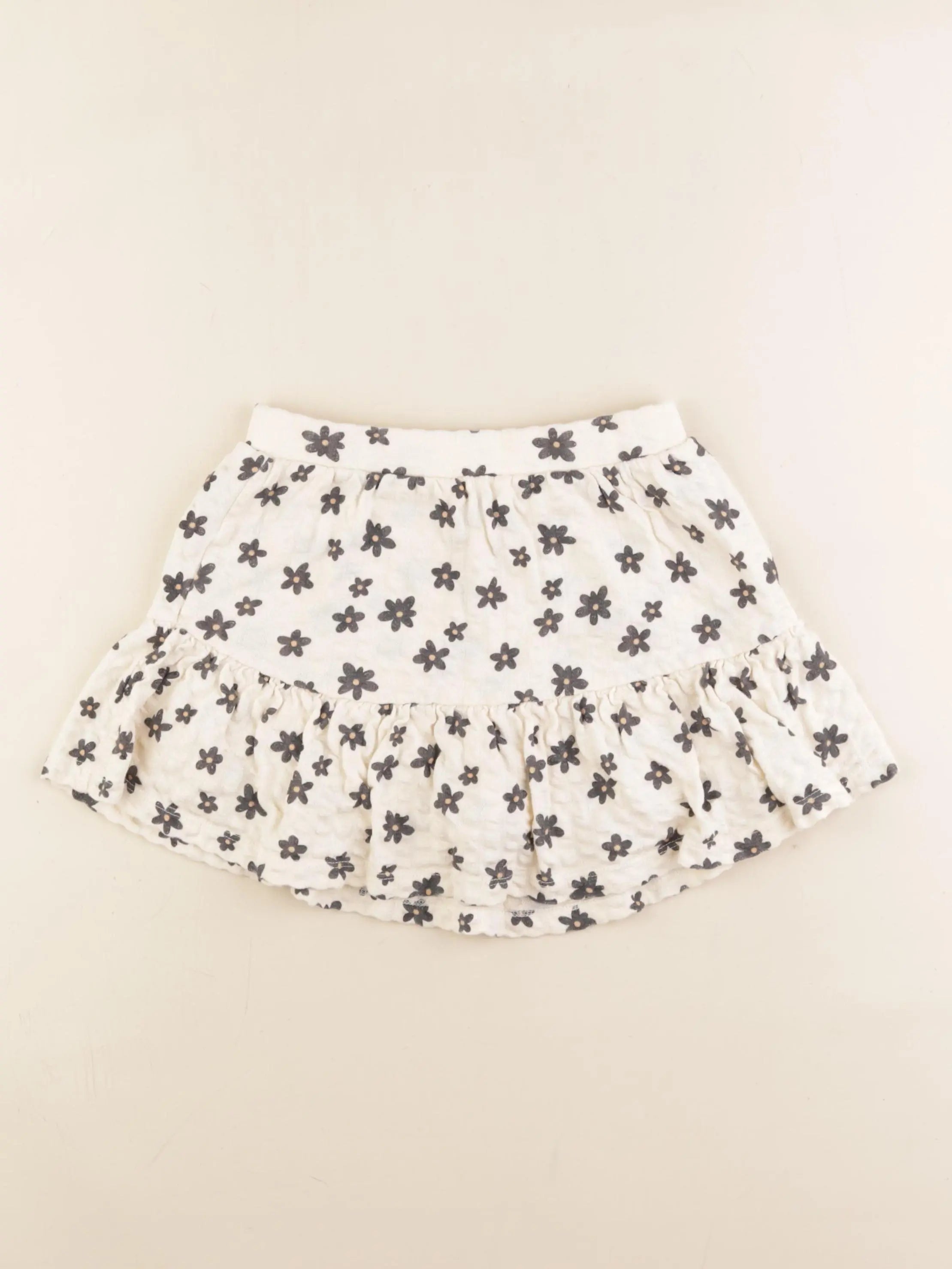 Vertbaudet - jupe beige, noir - 8 ans