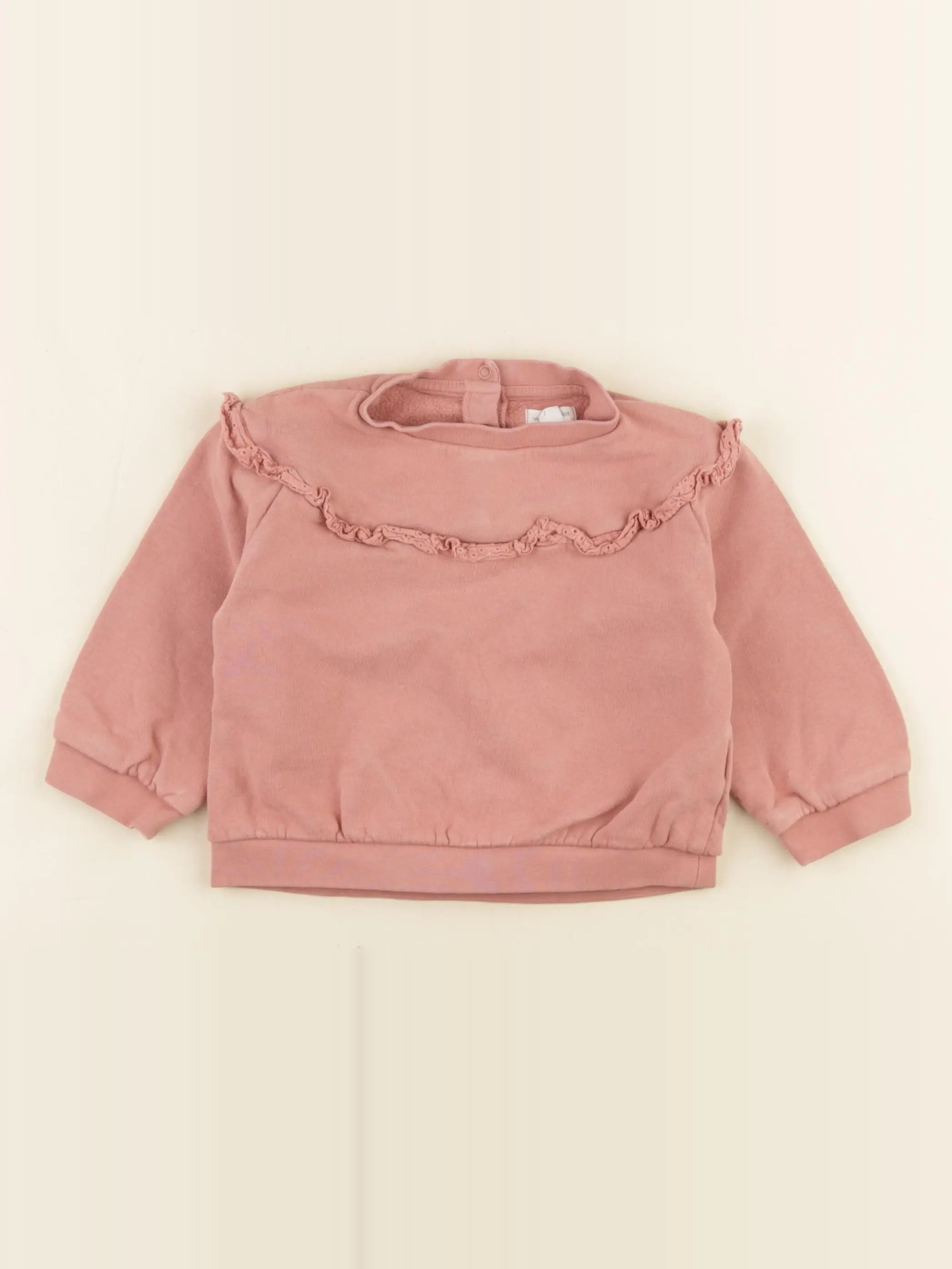 Vertbaudet - sweat rose - 24 mois