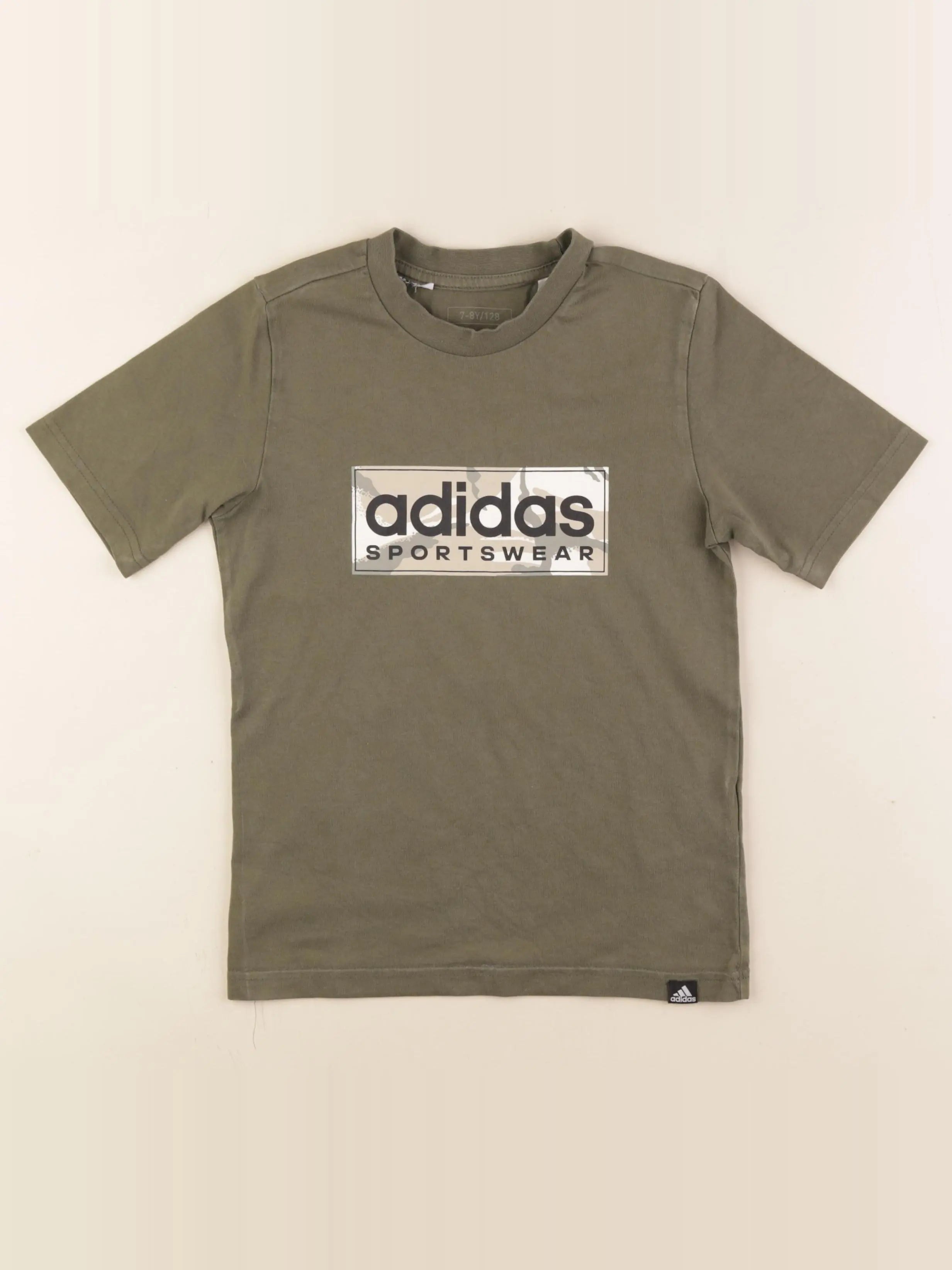 Adidas - tee-shirt vert - 7/8 ans