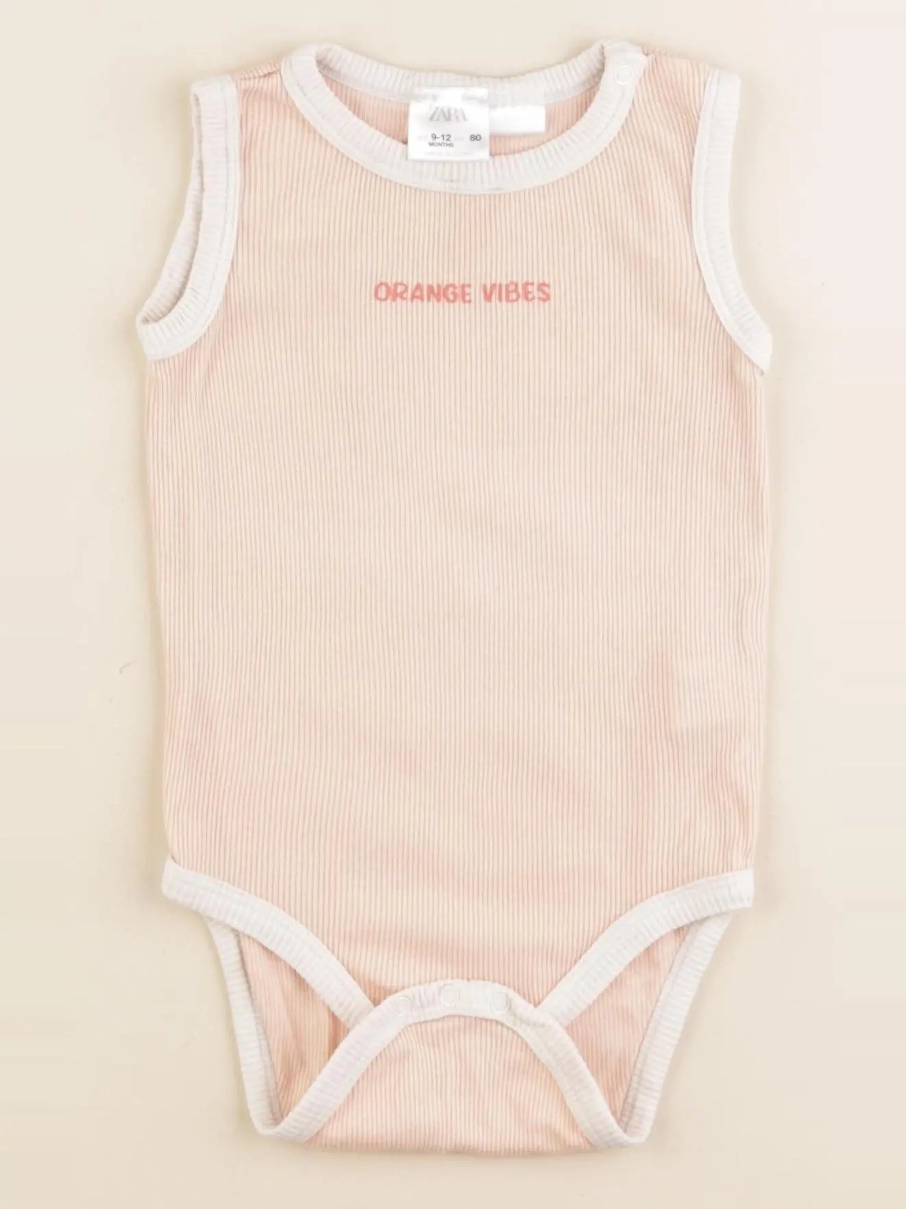 Zara - body orange - 12/9 mois