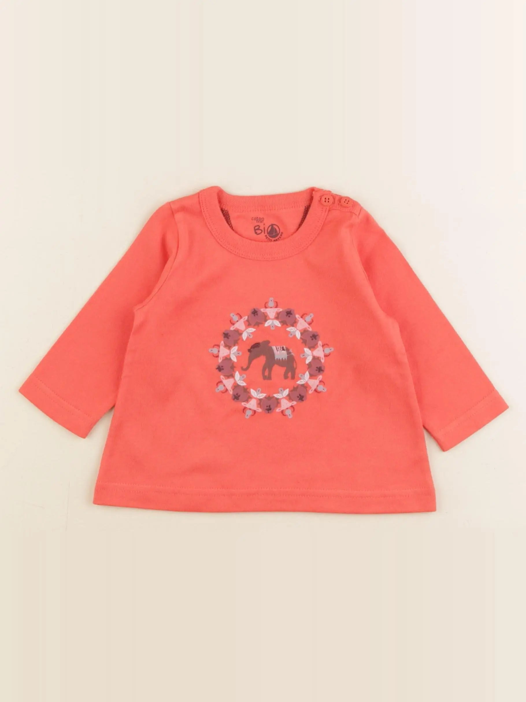 Petit Bateau - tee-shirt rouge - 6 mois