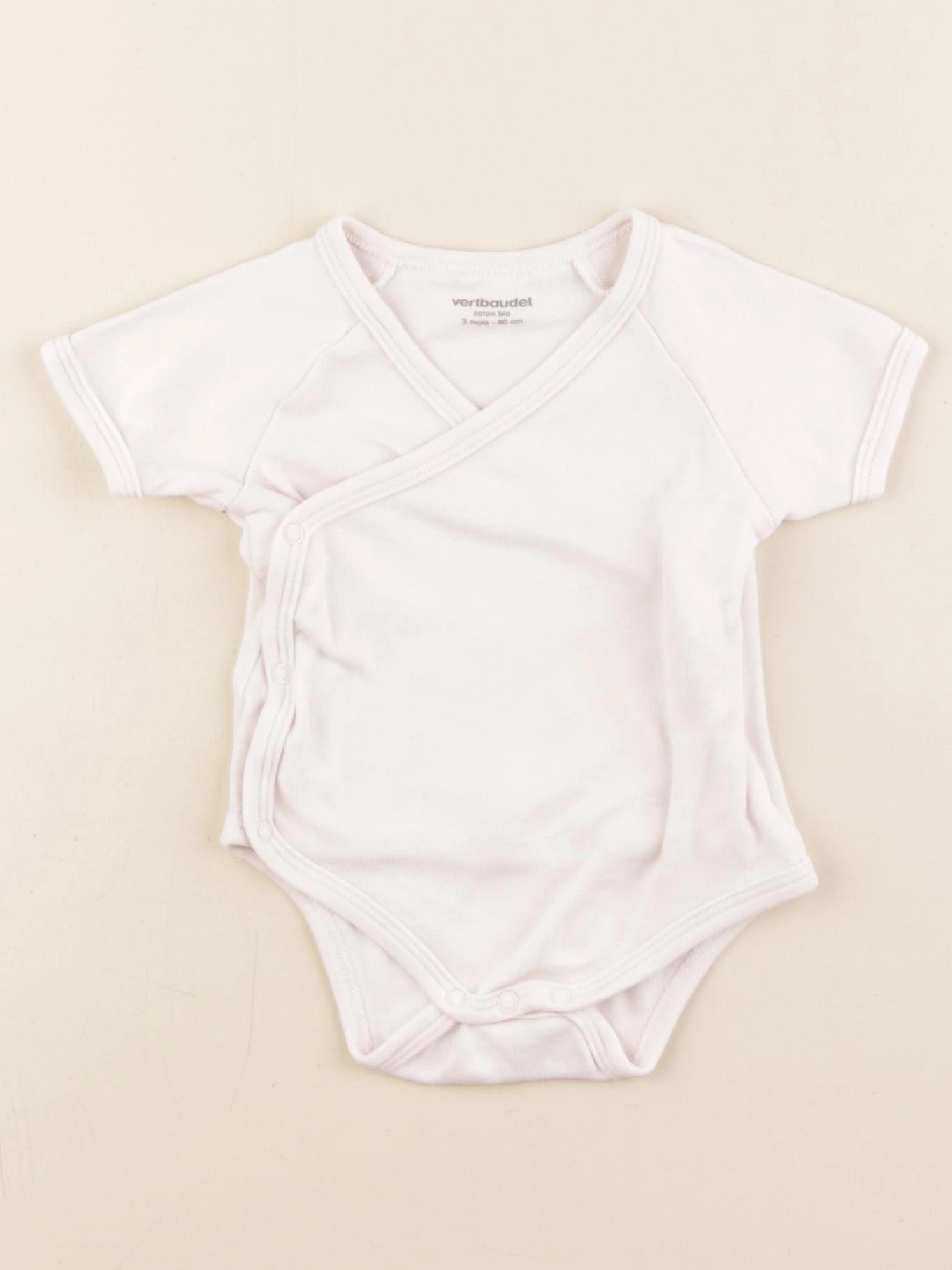 Vertbaudet - body rose - 3 mois