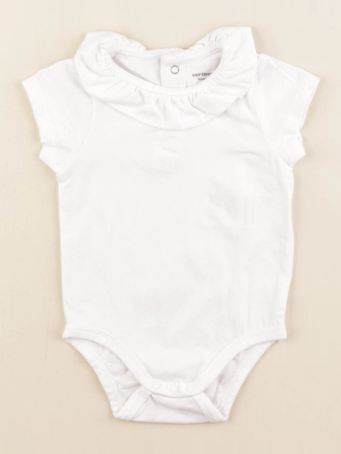 Vertbaudet - body à col blanc - 3 mois