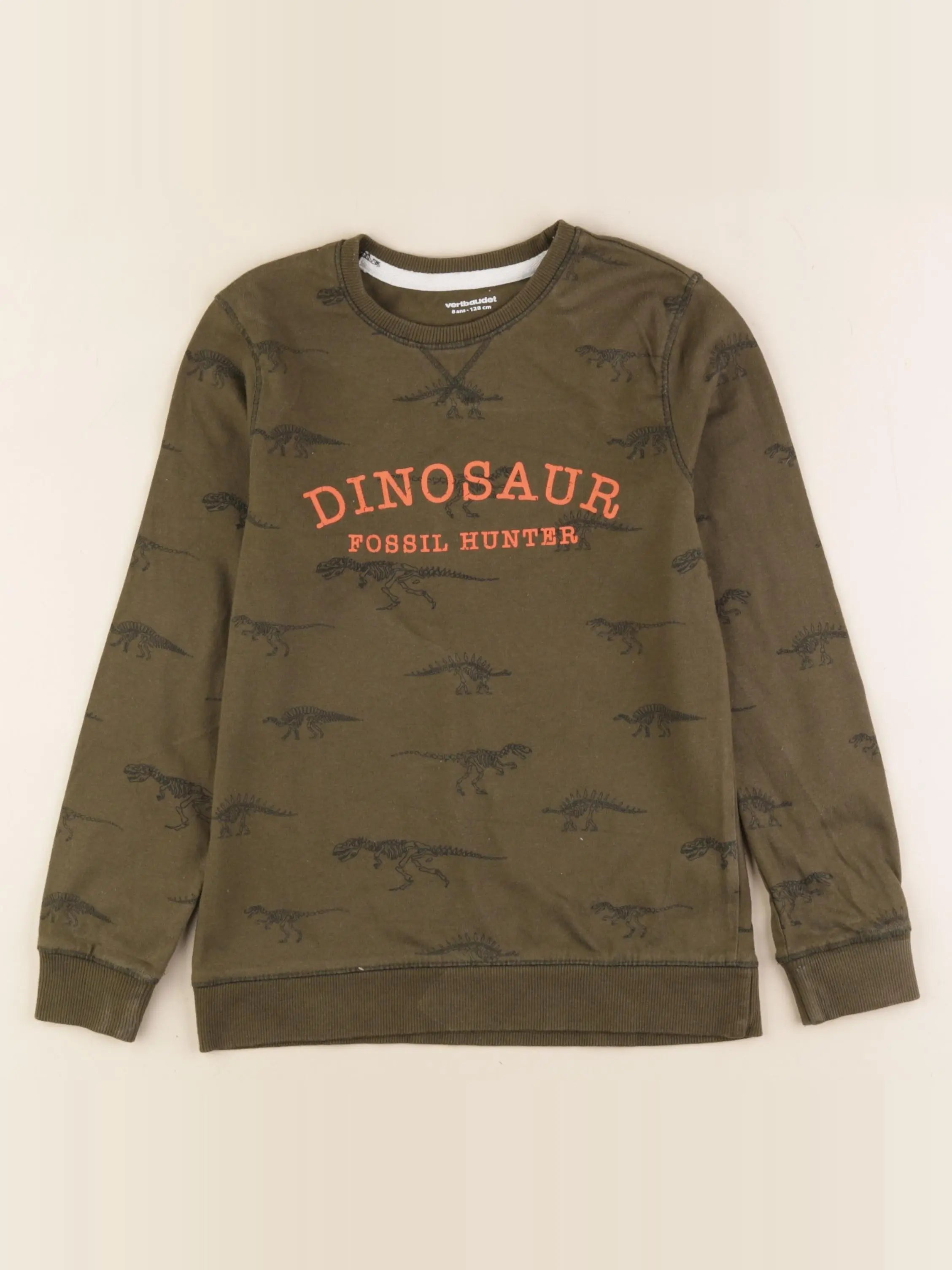 Vertbaudet - sweat vert - 8 ans