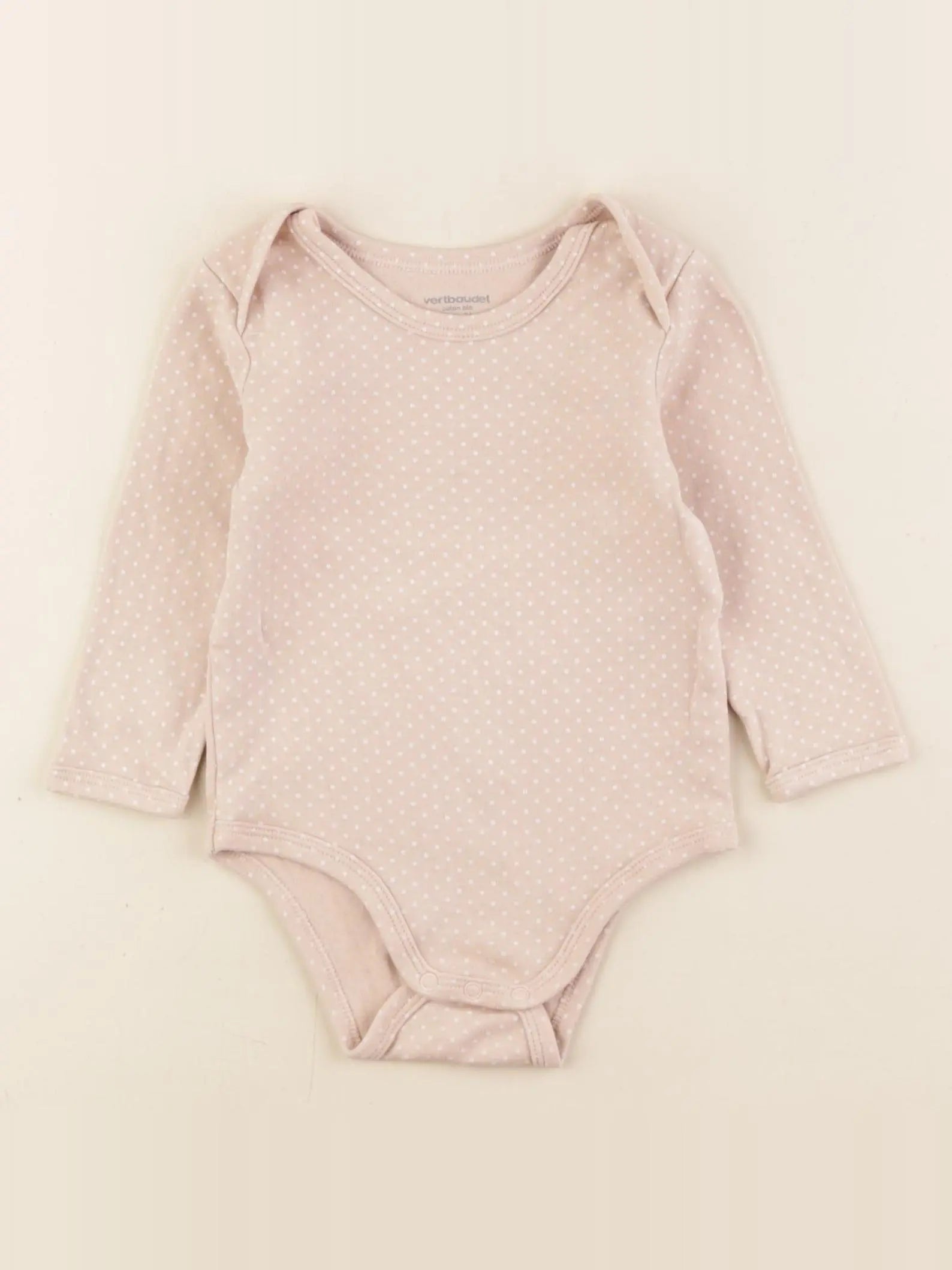 Vertbaudet - body rose - 12 mois