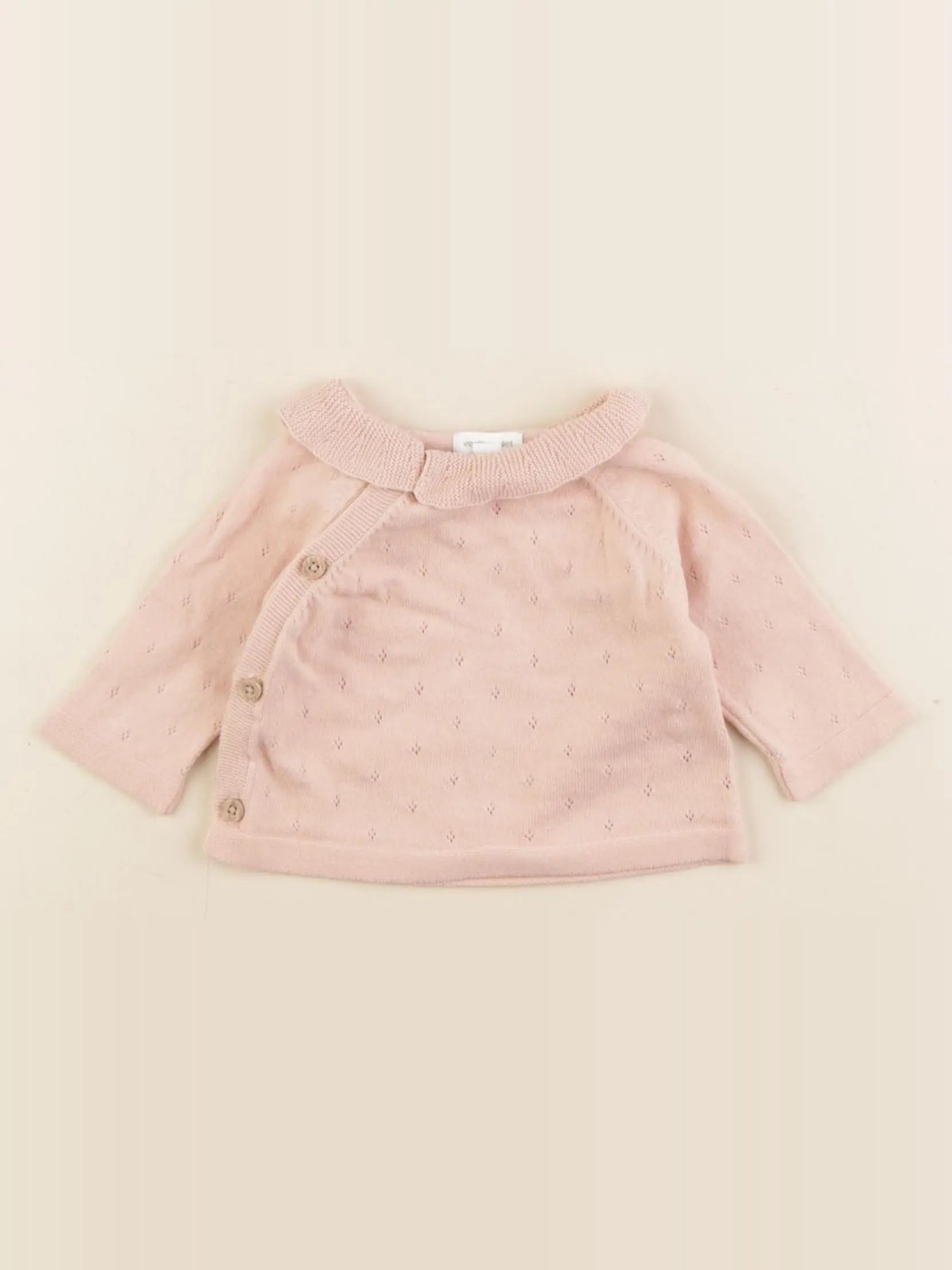 Vertbaudet - pull rose - 1 mois