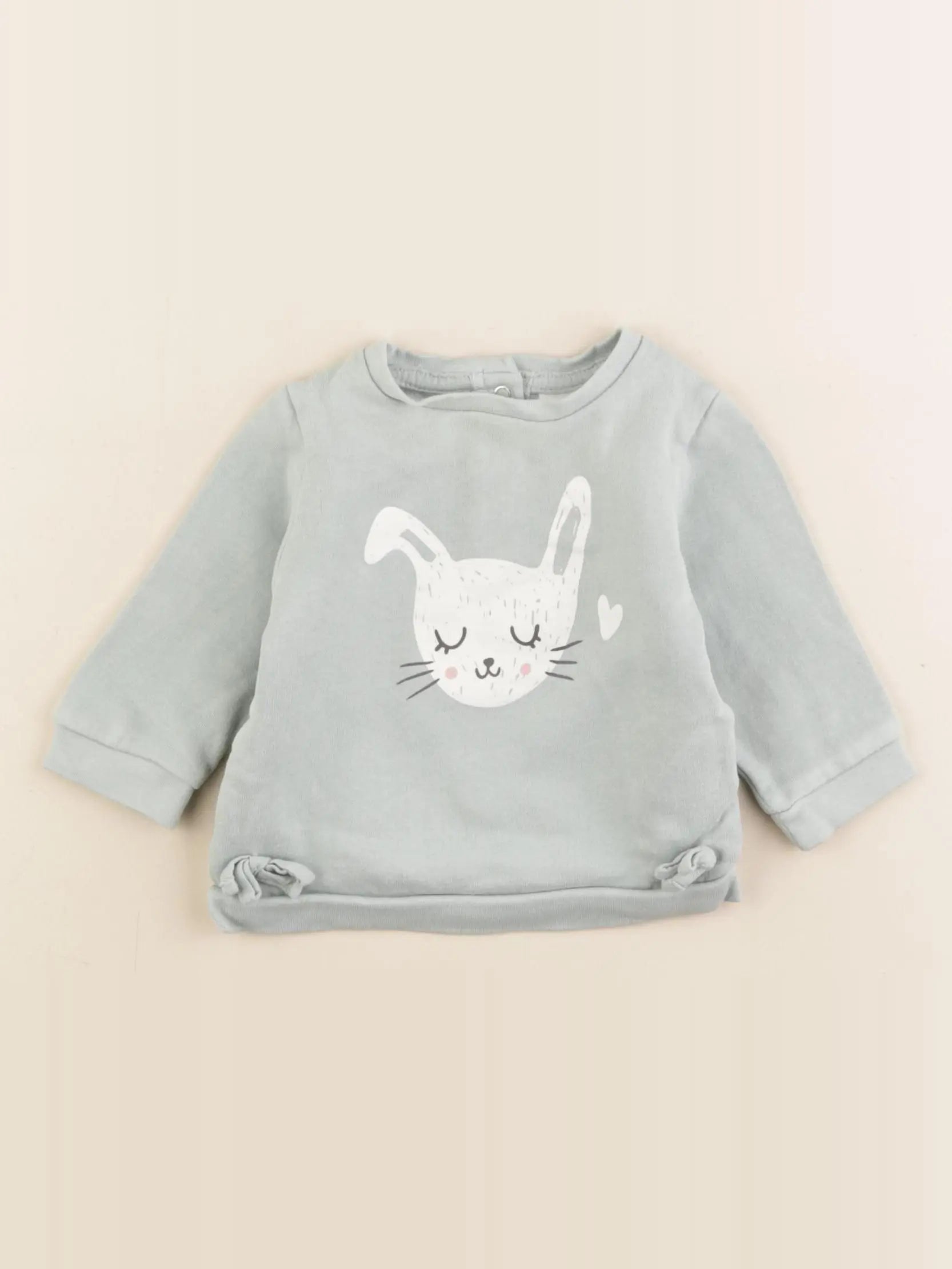 Vertbaudet - sweat vert - 6 mois