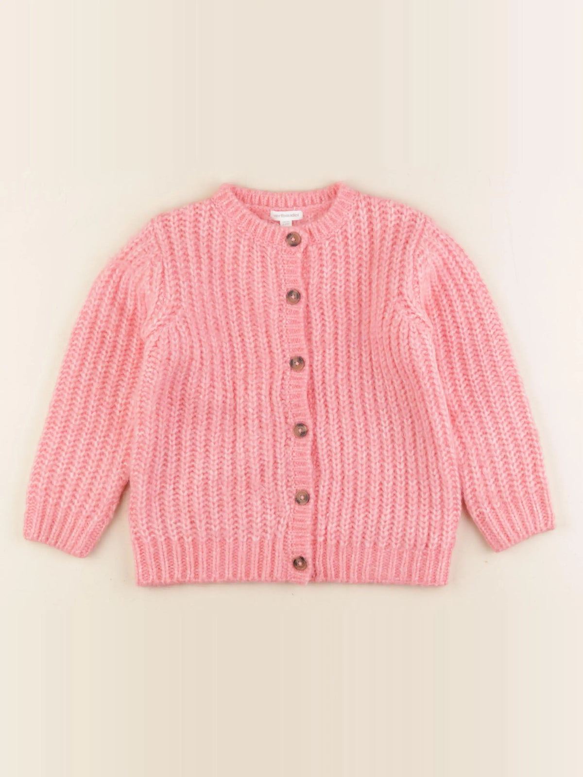 Vertbaudet - gilet rose - 6 ans