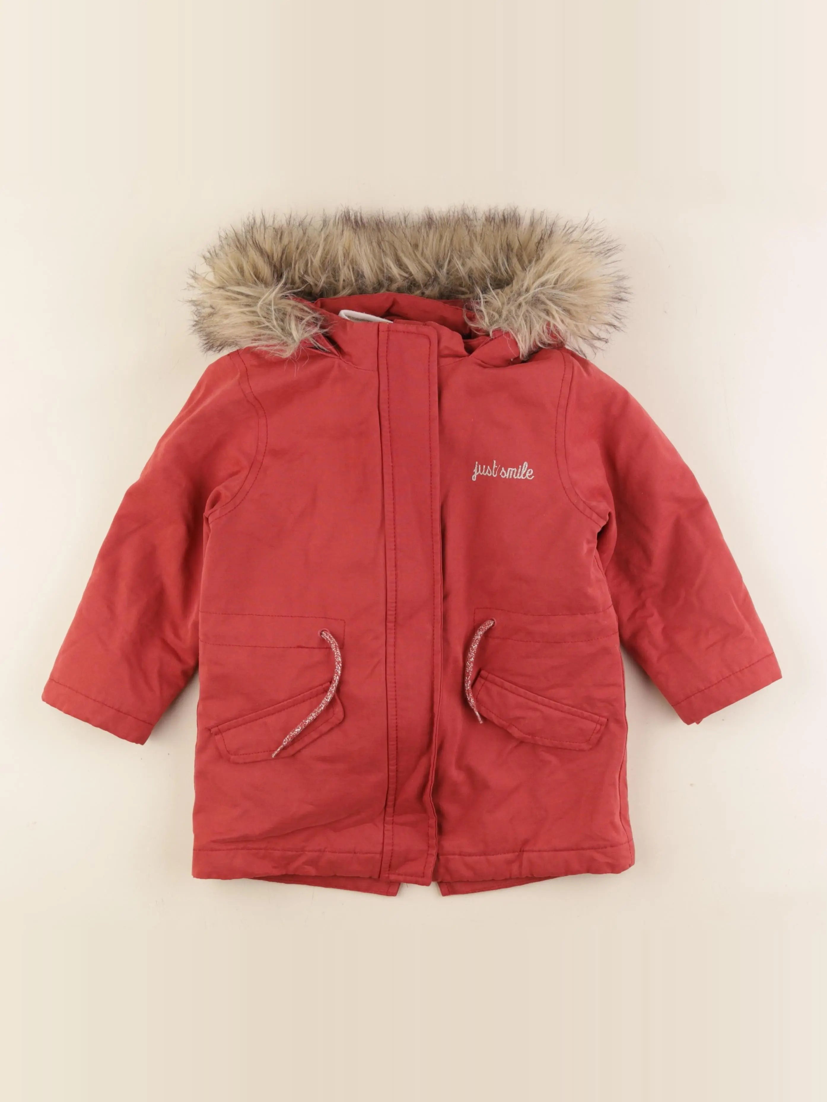 Vertbaudet - parka rouge - 6 ans