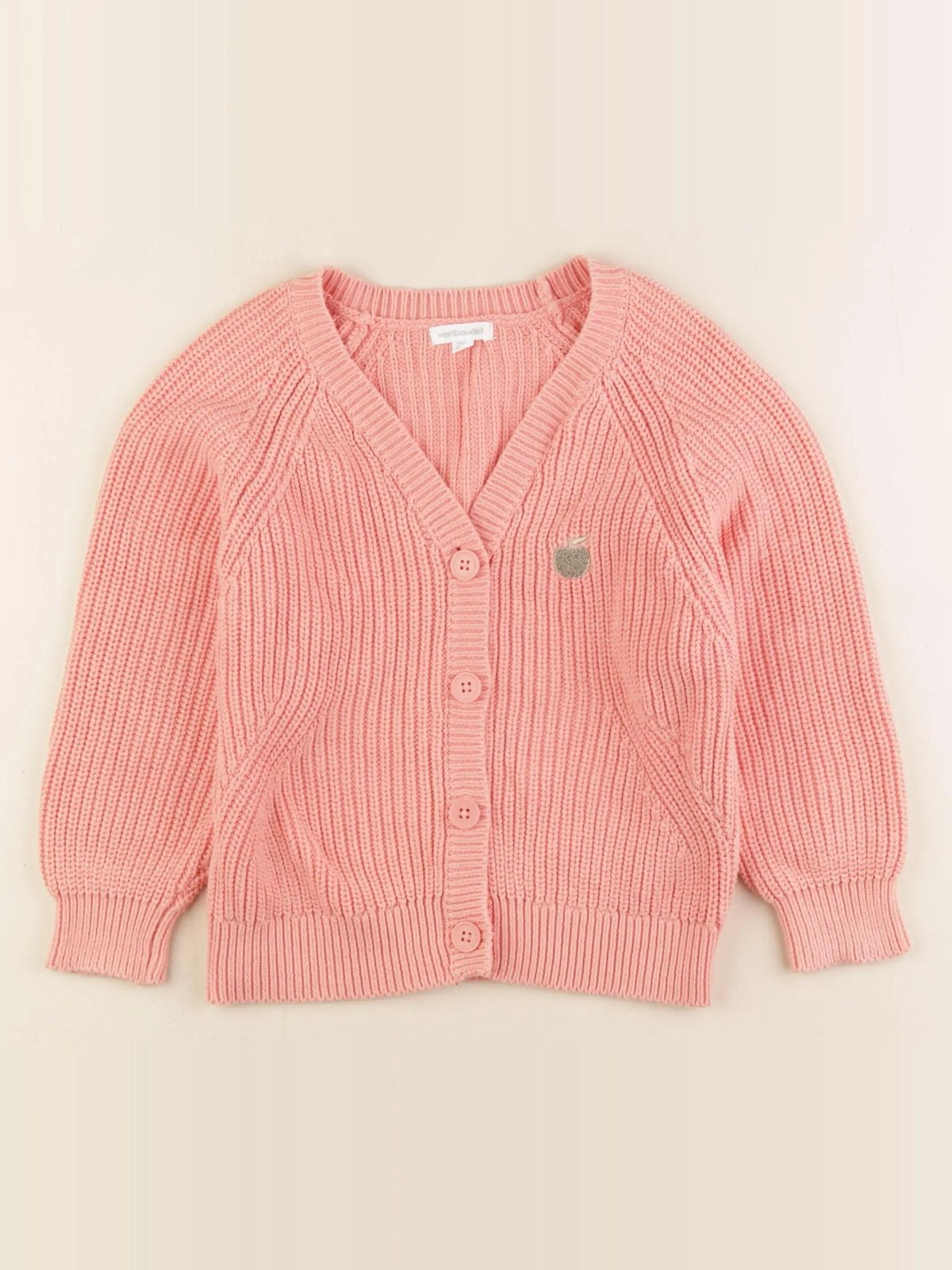 Vertbaudet - gilet rose - 6 ans