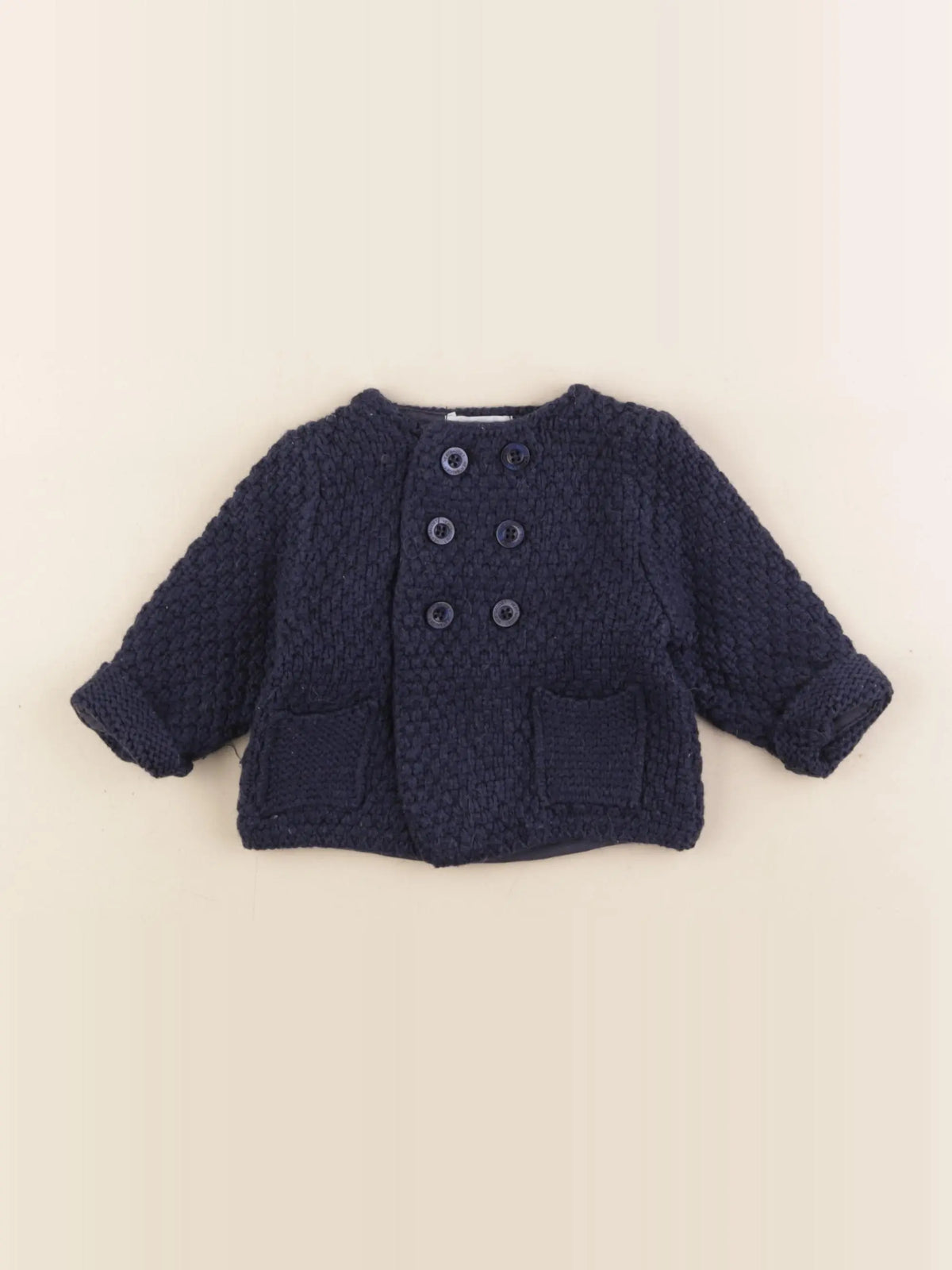 Vertbaudet - gilet bleu - 3 mois