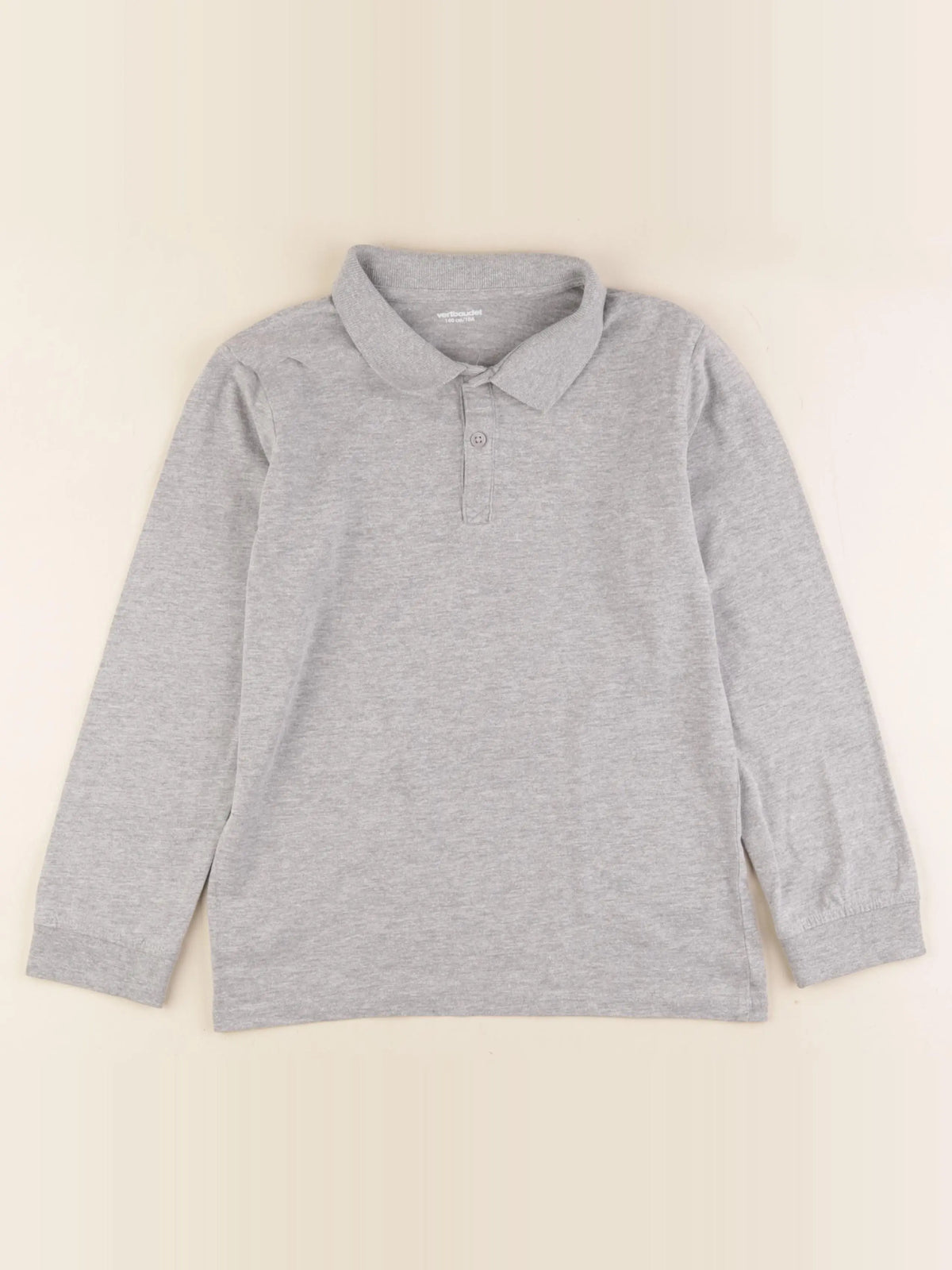 Vertbaudet - polo gris - 10 ans