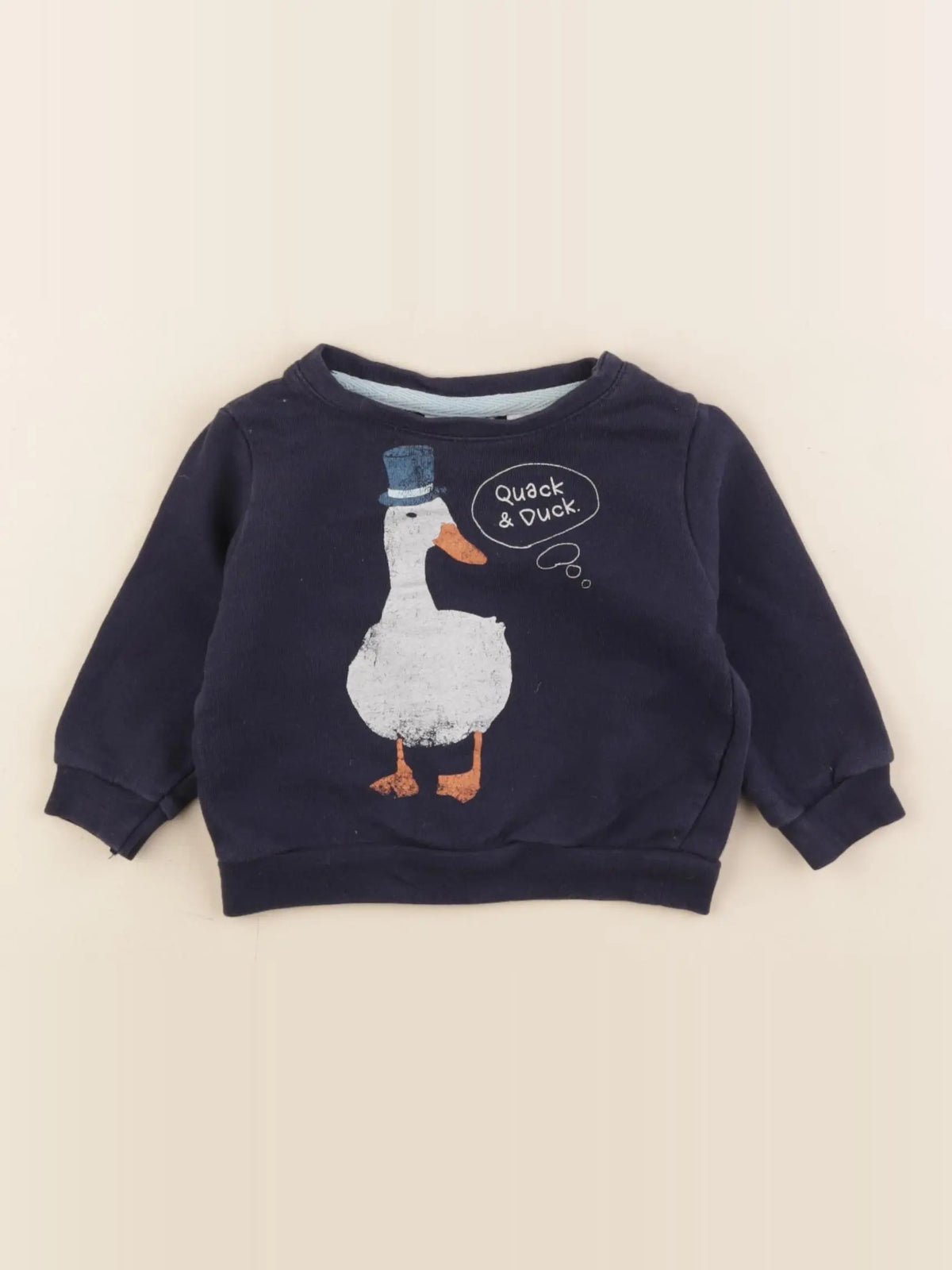 Zara - sweat bleu - 3/6 mois