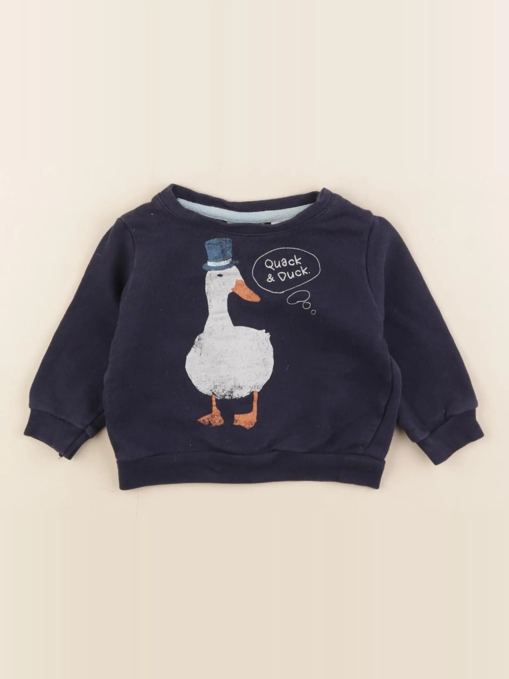 Zara - sweat bleu - 3/6 mois