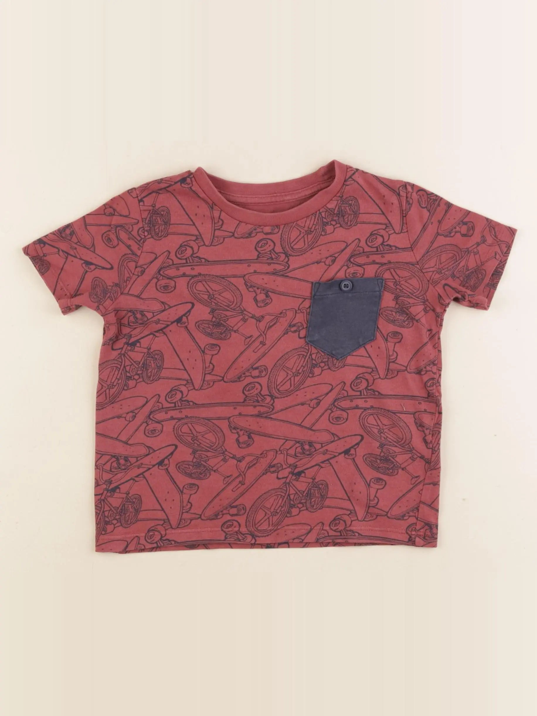 Vertbaudet - tee-shirt marron - 2 ans