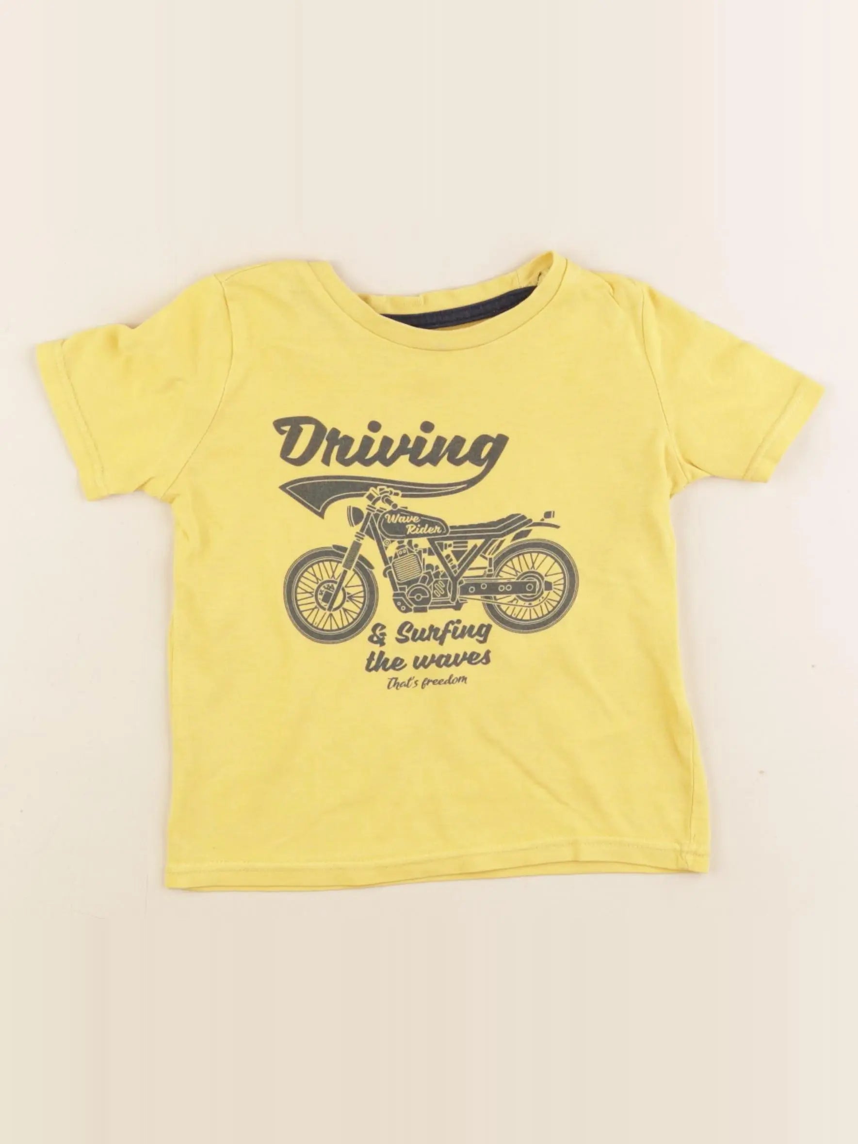 Vertbaudet - tee-shirt jaune - 2 ans