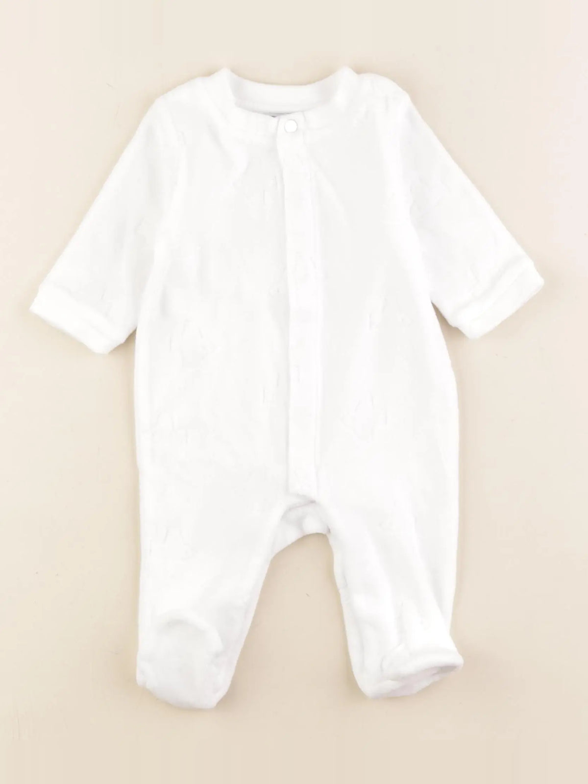 Jacadi - pyjama velours blanc - 3 mois