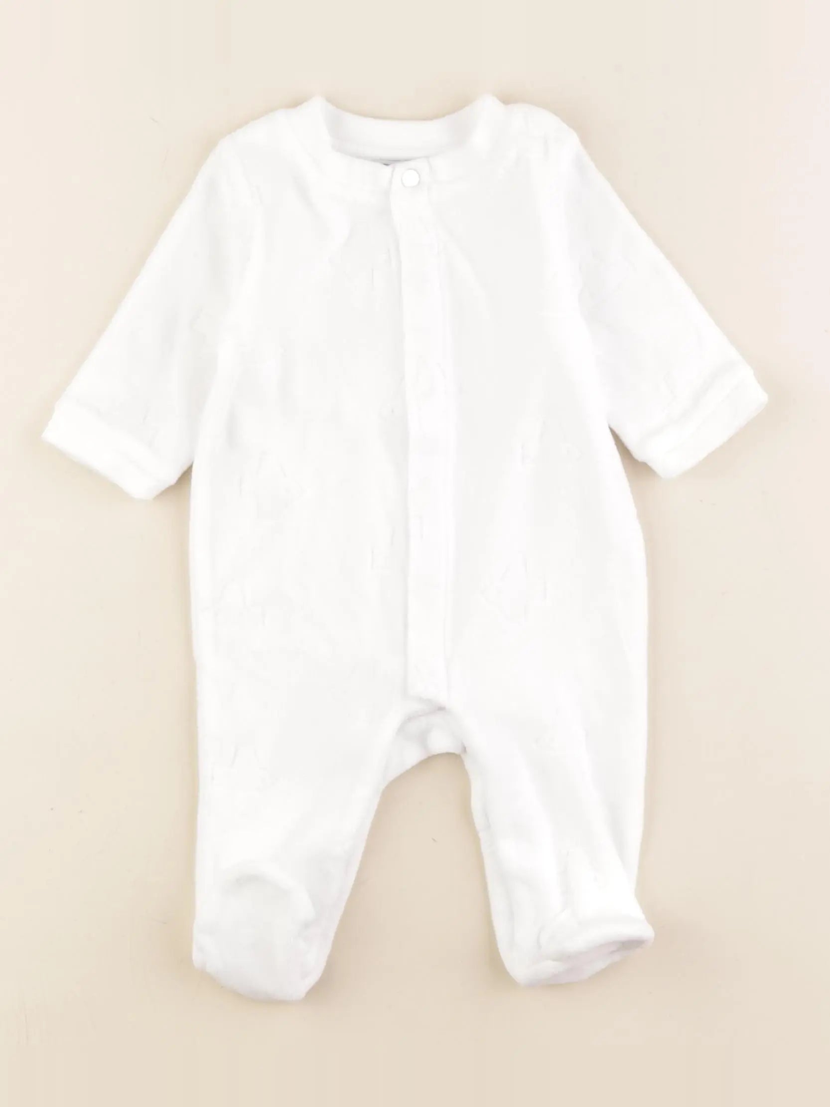 Jacadi - pyjama velours blanc - 3 mois