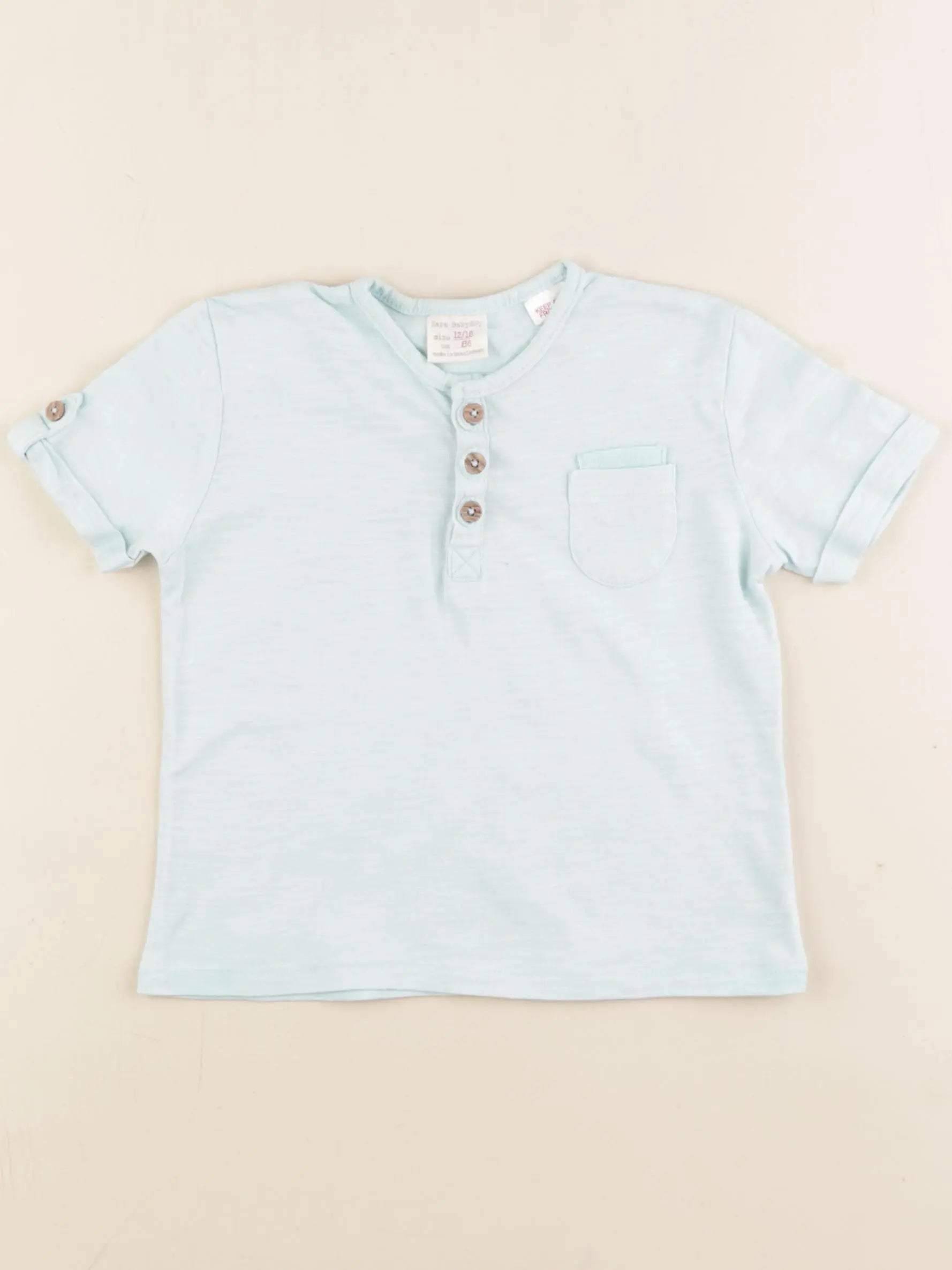 Zara - tee-shirt bleu - 12/18 mois