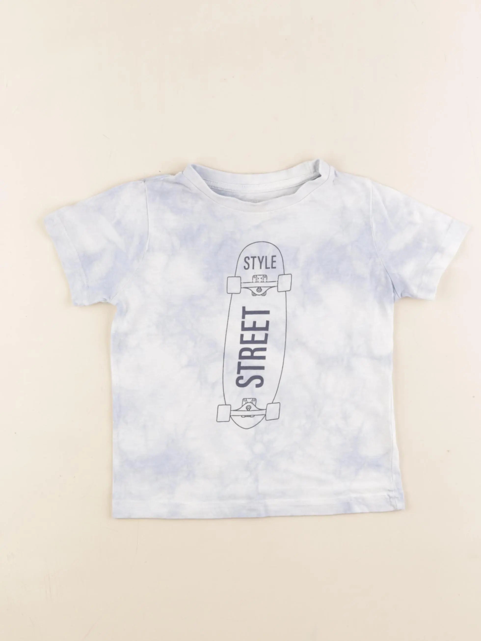 Vertbaudet - tee-shirt bleu - 2 ans