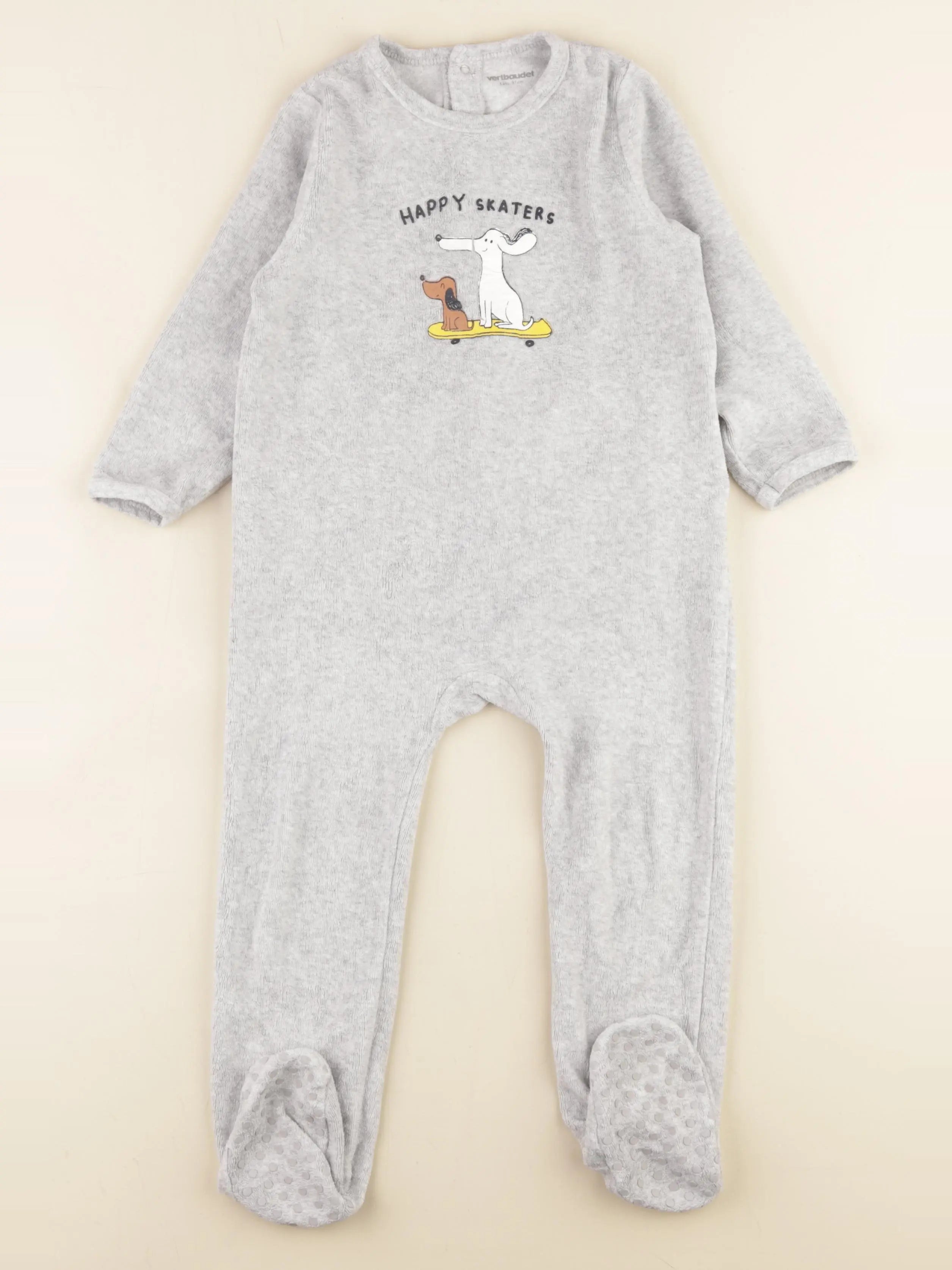 Vertbaudet - pyjama velours gris - 3 ans