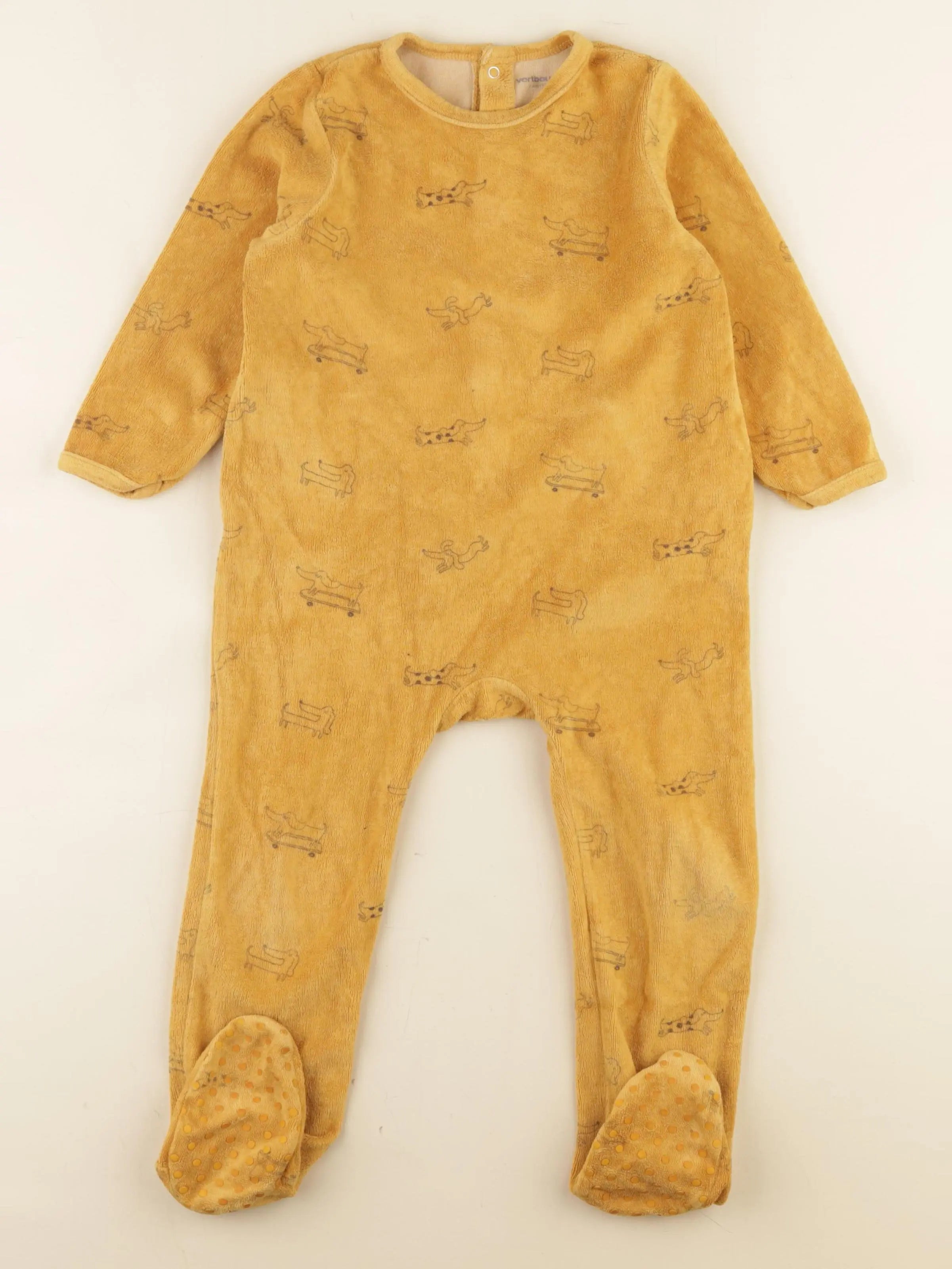 Vertbaudet - pyjama velours marron - 3 ans