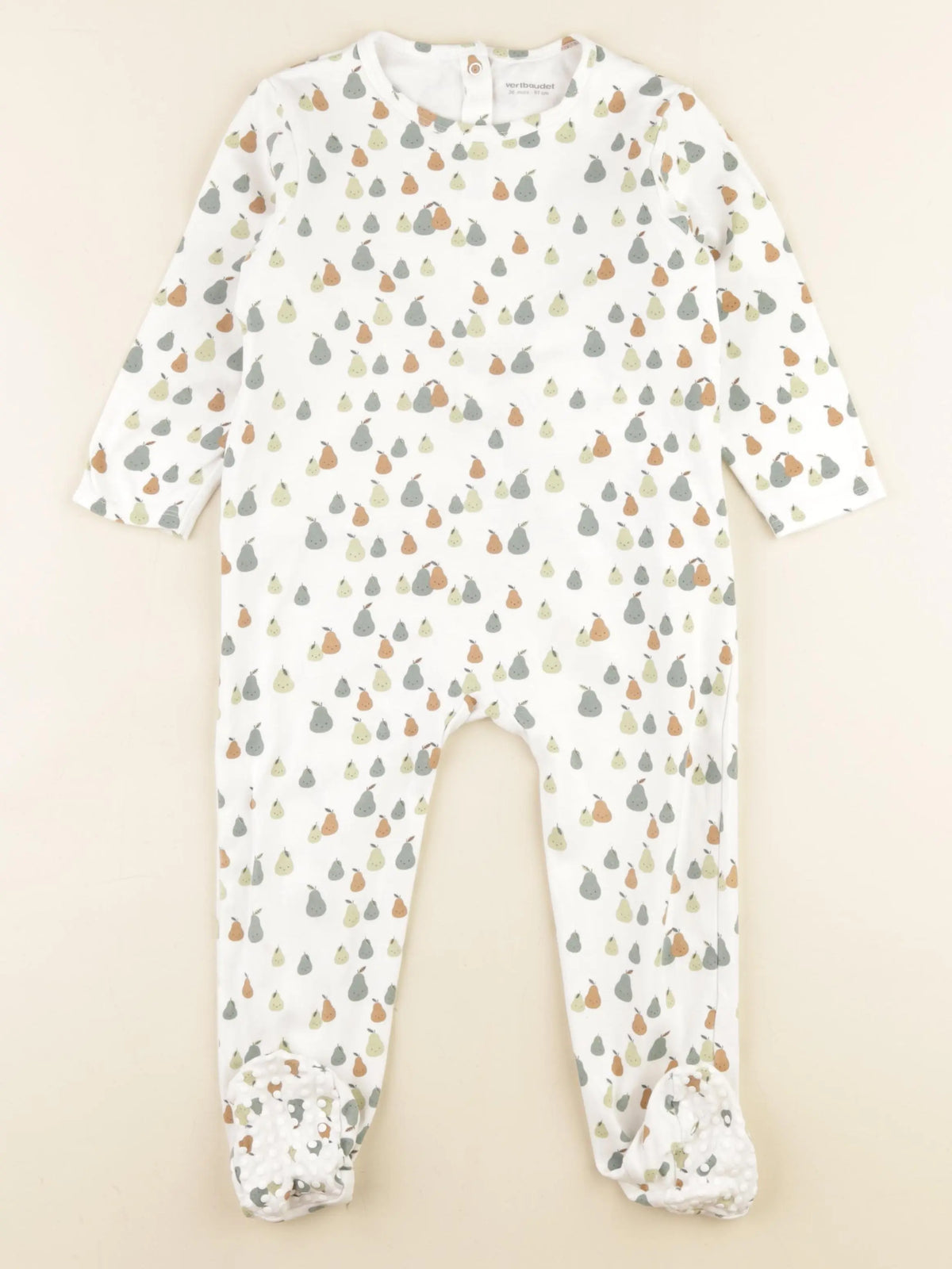 Vertbaudet - pyjama coton blanc - 36 mois