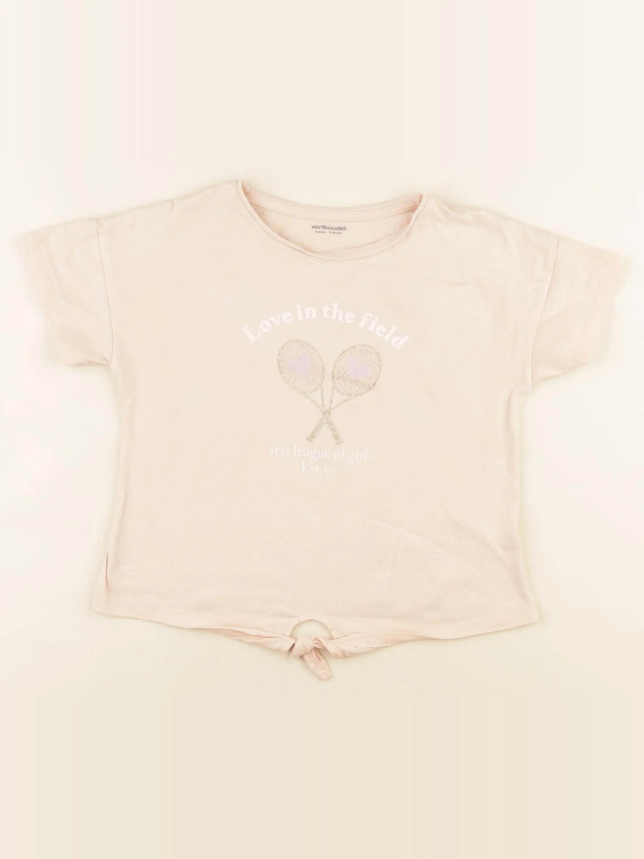 Vertbaudet - tee-shirt rose - 6 ans